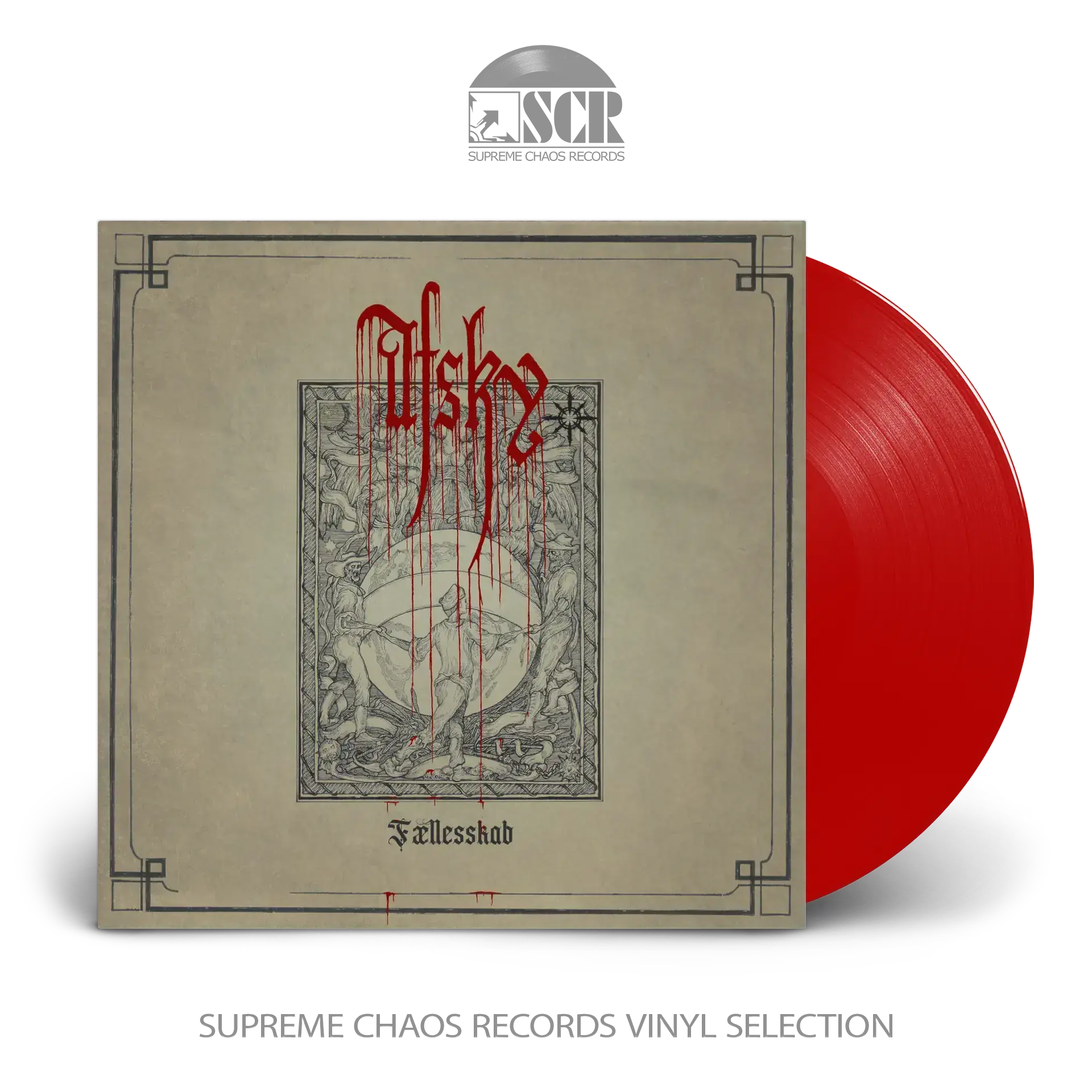 AFSKY · Fællesskab (Re-Release) | RED LP (Black Metal Vinyl)