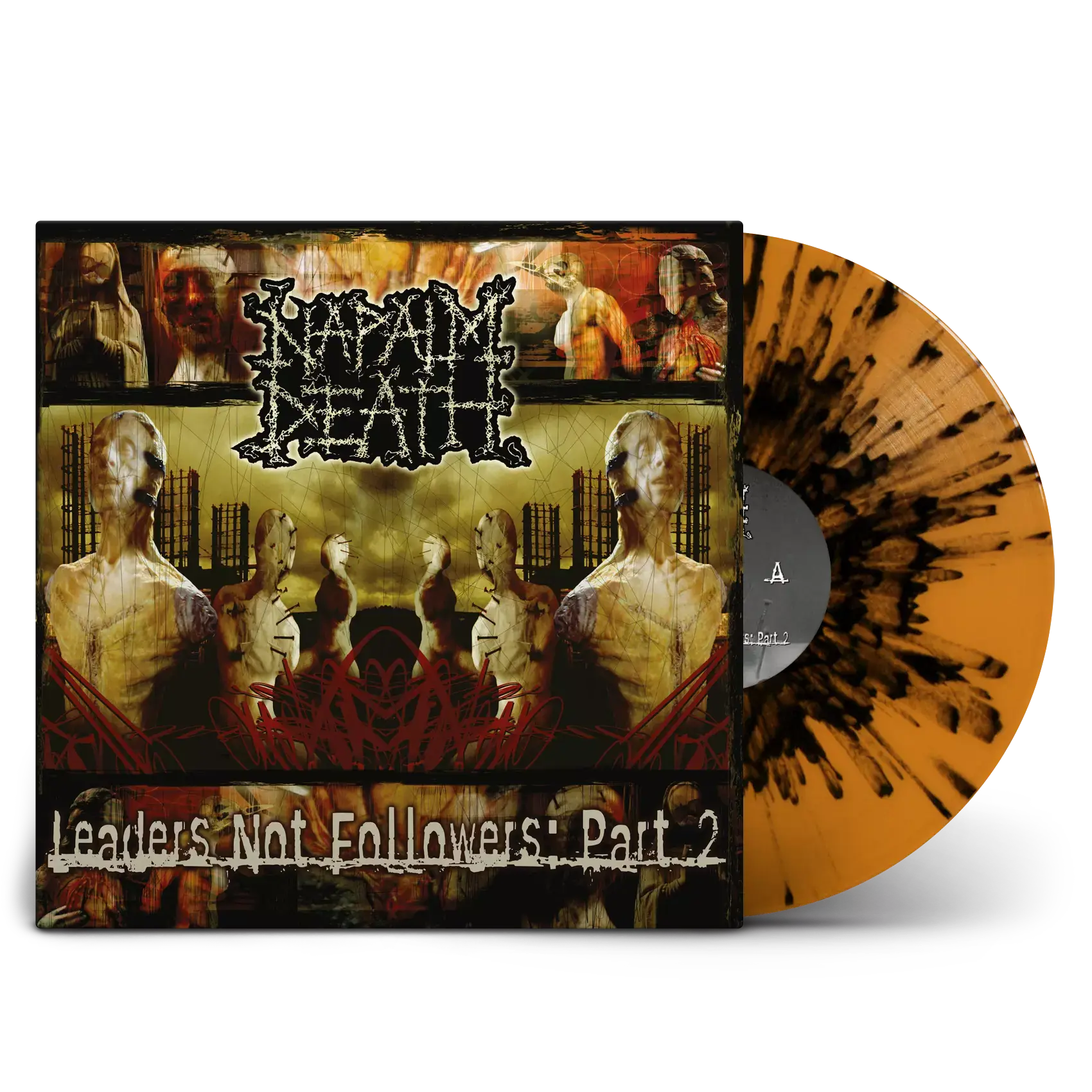 NAPALM DEATH - Leaders Not Followers: Part 2 · ORANGE/BLACK SPLATTER LP