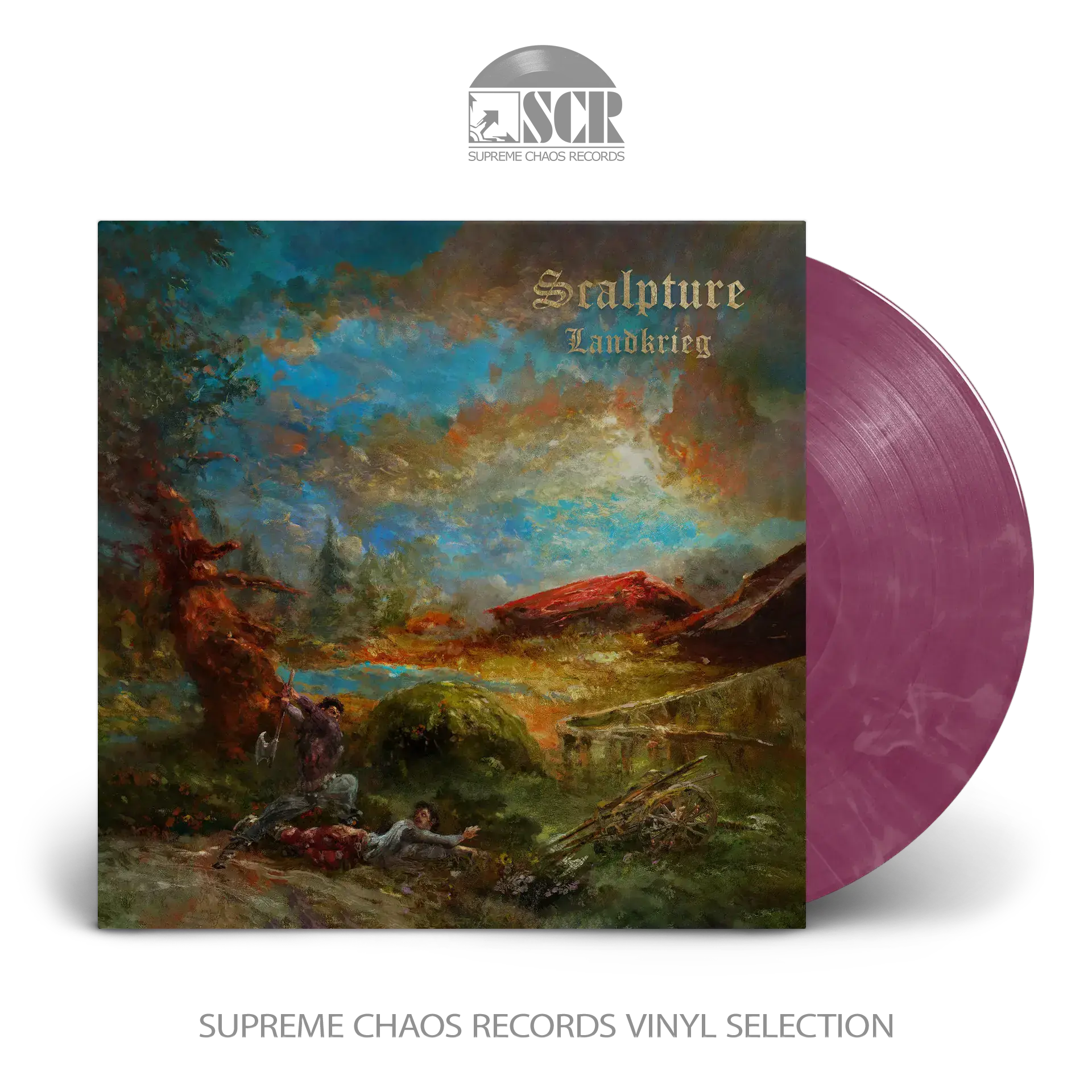 SCALPTURE · Landkrieg | CRYSTAL PURPLE/GOLD LP (Death Metal Vinyl)