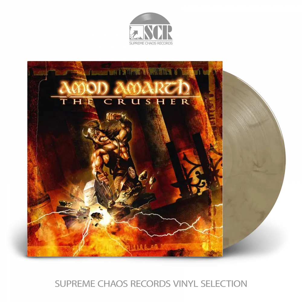 AMON AMARTH · The Crusher | BROWN BEIGE MARBLED LP AMON AMARTH · The Crusher | BROWN BEIGE MARBLED LP (Melodic Death Metal/Viking Metal Vinyl)