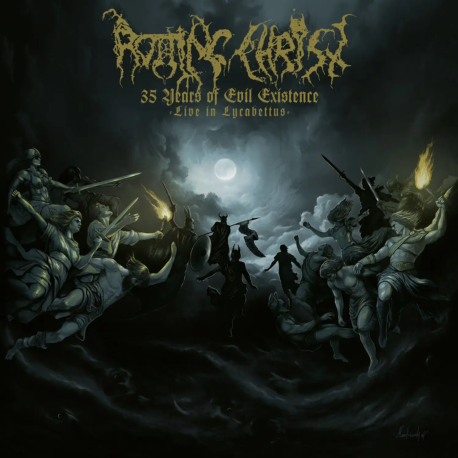 ROTTING CHRIST - 35 Years Of Evil Existence - Live In Lycabettus · GOLD/BLACK 3LP · Picture 1 ROTTING CHRIST - 35 Years Of Evil Existence - Live In Lycabettus · GOLD/BLACK 3LP (Death Metal/Black Metal Vinyl) · Picture 1