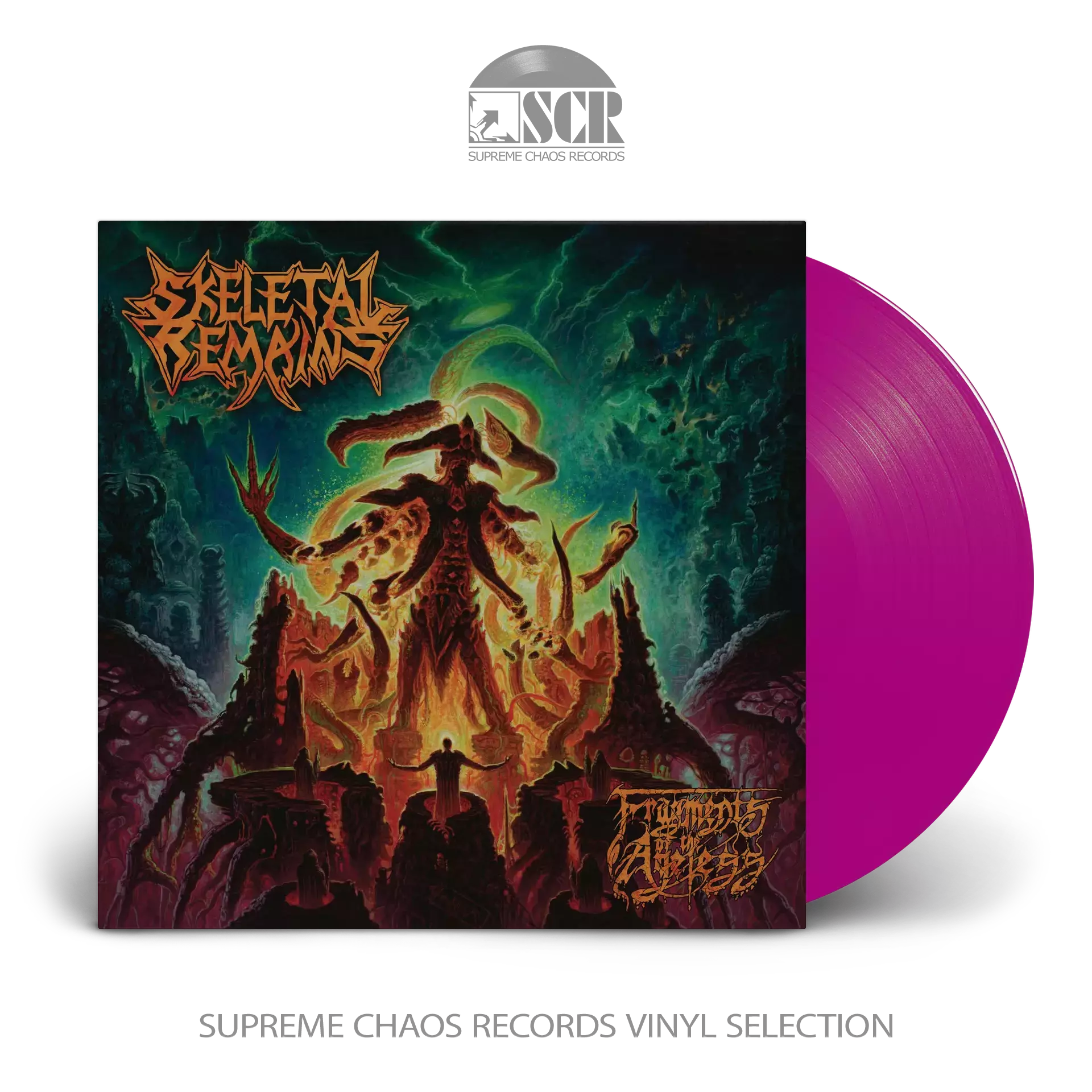 SKELETAL REMAINS - Fragments of the Ageless · TRANSPARENT MAGENTA LP (Death Metal Vinyl)