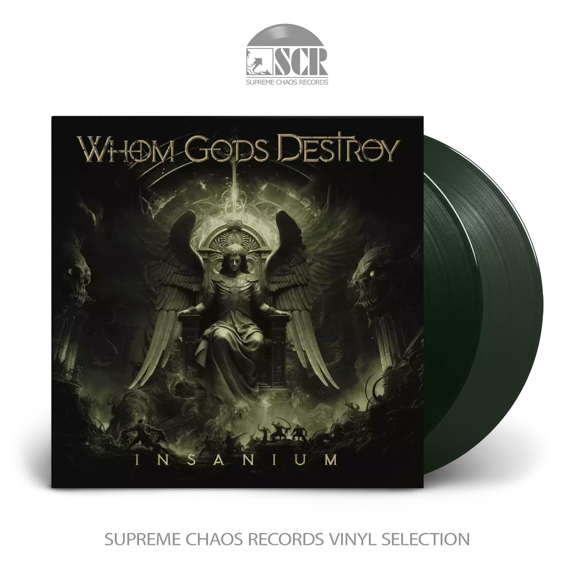 WHOM GODS DESTROY · Insanium | DARK GREEN 2LP WHOM GODS DESTROY · Insanium | DARK GREEN 2LP (Progressive Metal Vinyl)
