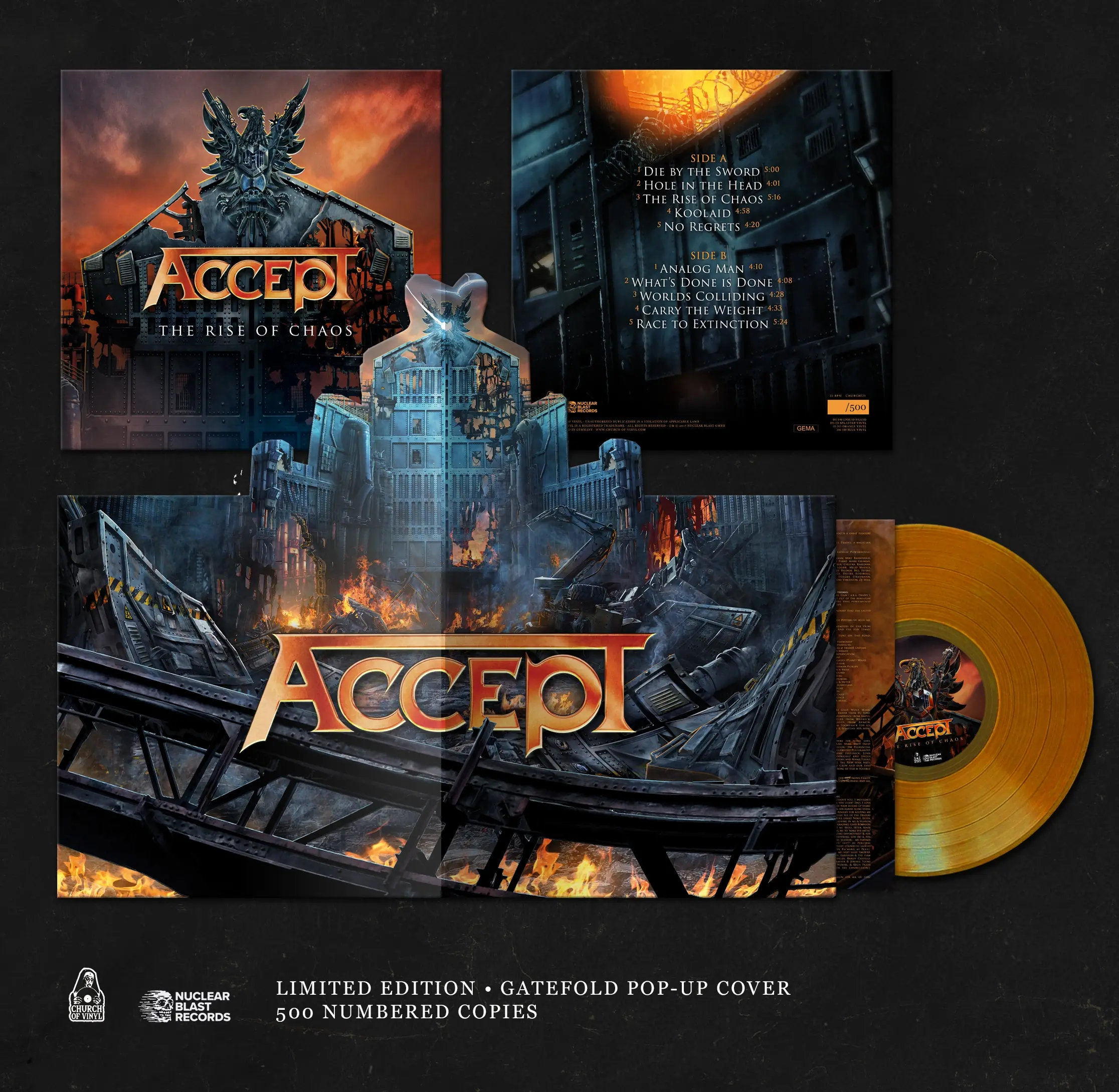 ACCEPT - The Rise Of Chaos (Pop-Up) · ORANGE LP