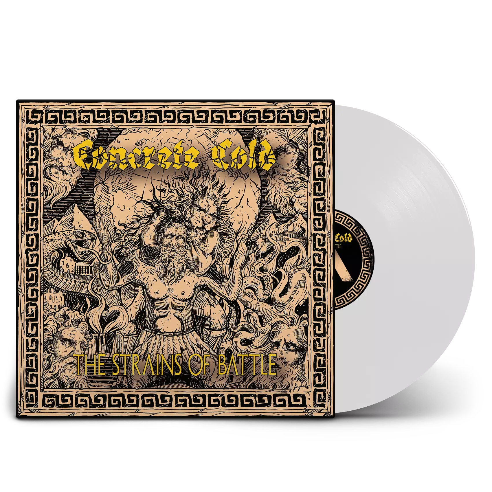 CONCRETE COLD · The Strains Of Battle | WHITE LP CONCRETE COLD · The Strains Of Battle | WHITE LP (Death Metal/Sludge Metal Vinyl)