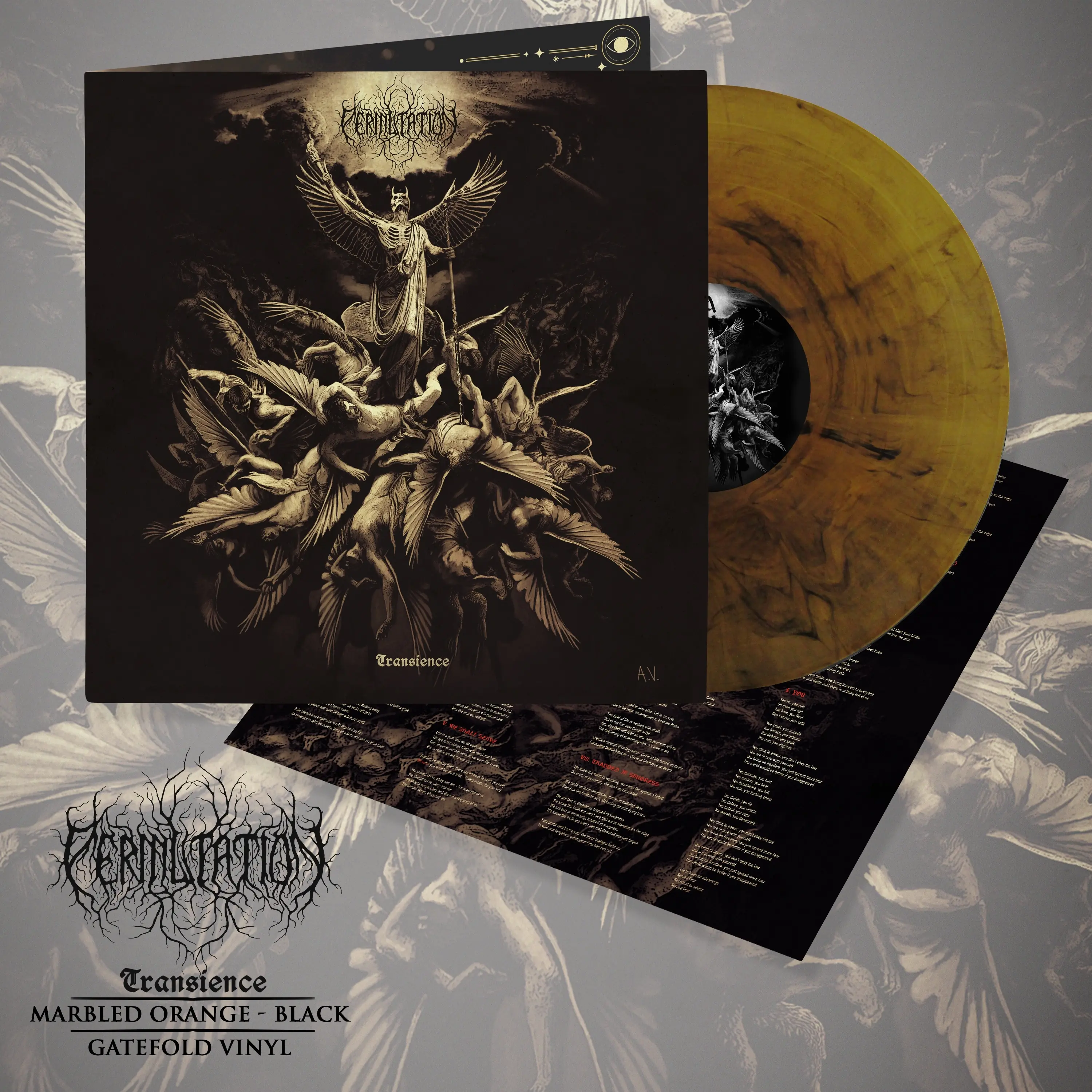 PERMUTATION - Transience · CLEAR/RED LP PERMUTATION - Transience · CLEAR/RED LP (Death/Black Metal Vinyl)
