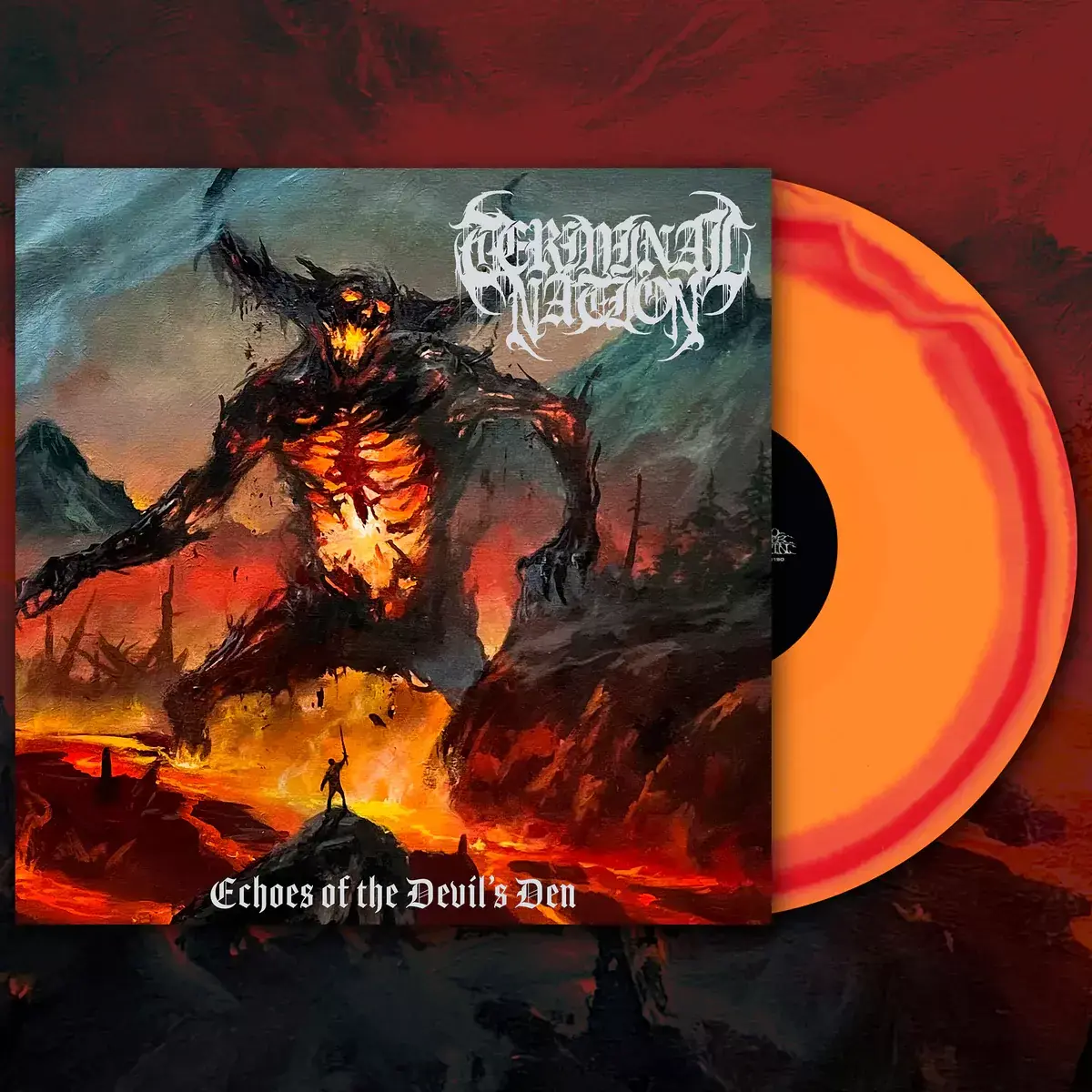 TERMINAL NATION · Echoes Of The Devil’s Den | RED/ORANGE MERGE LP TERMINAL NATION · Echoes Of The Devil’s Den | RED/ORANGE MERGE LP (Death Metal Vinyl)