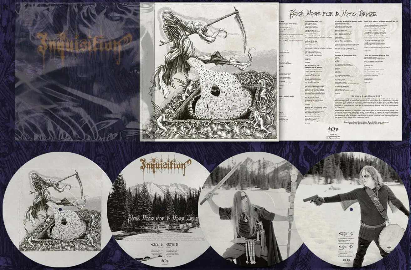 INQUISITION - Black Mass For A Mass Grave (MONOCHROME EDITION) · PICTURE DLP (Black Metal Vinyl)