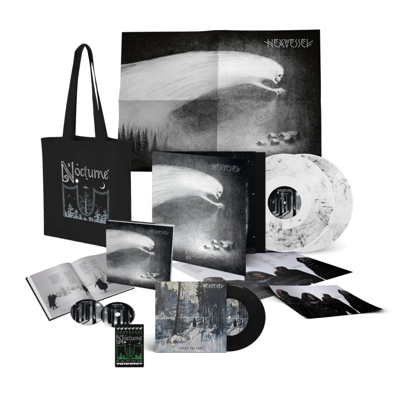 HEXVESSEL · Nocturne | WHITE BLACK 2LP+7"+ARTBOOK BUNDLE (Psychedelic Rock/Folk Metal/Black Metal Vinyl)