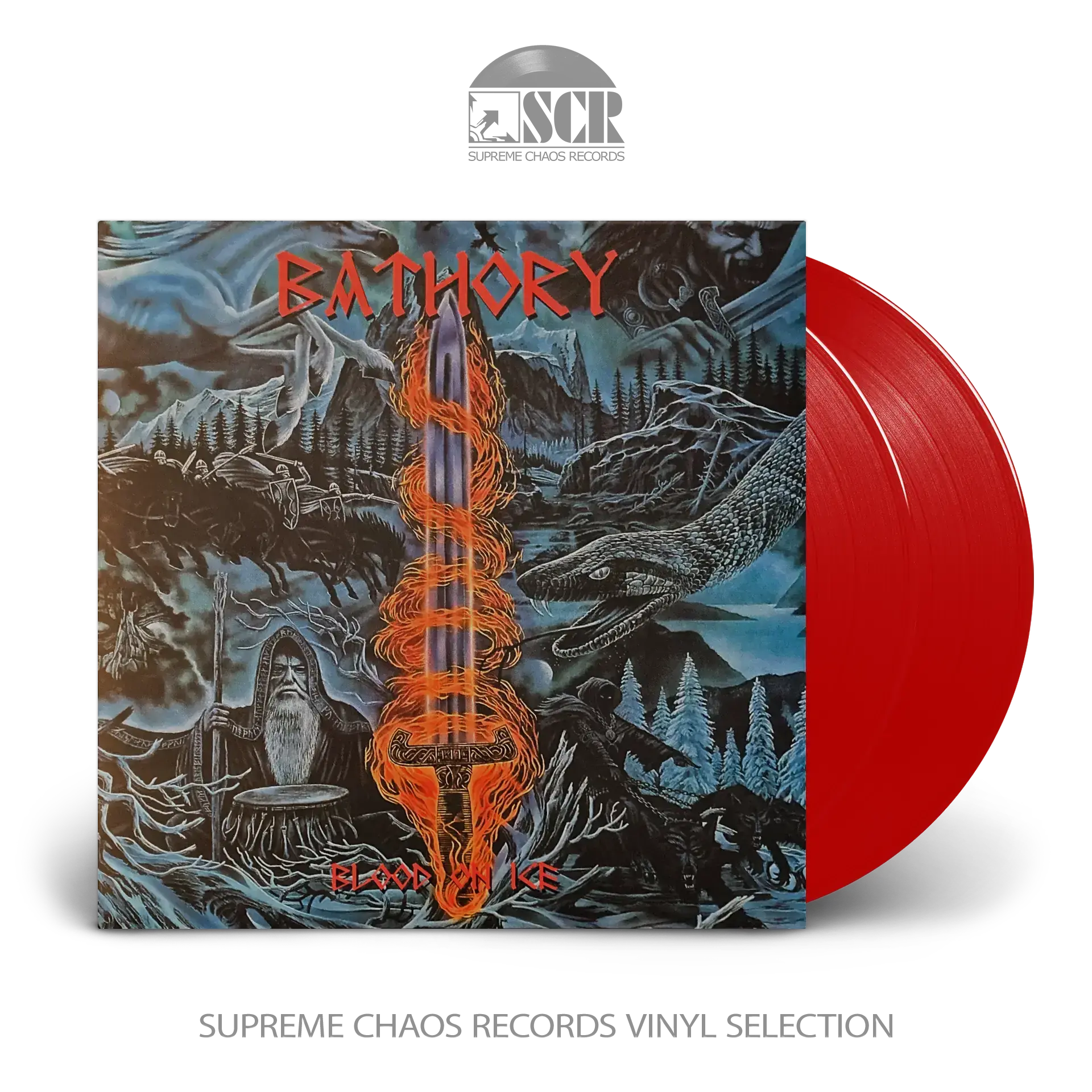BATHORY · Blood On Ice (B-Stock) | RED 2LP (Black Metal Vinyl)