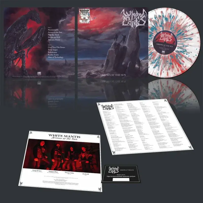 WHITE MANTIS · Arrows at the Sun | SPLATTER LP WHITE MANTIS · Arrows at the Sun | SPLATTER LP (Thrash Metal Vinyl)