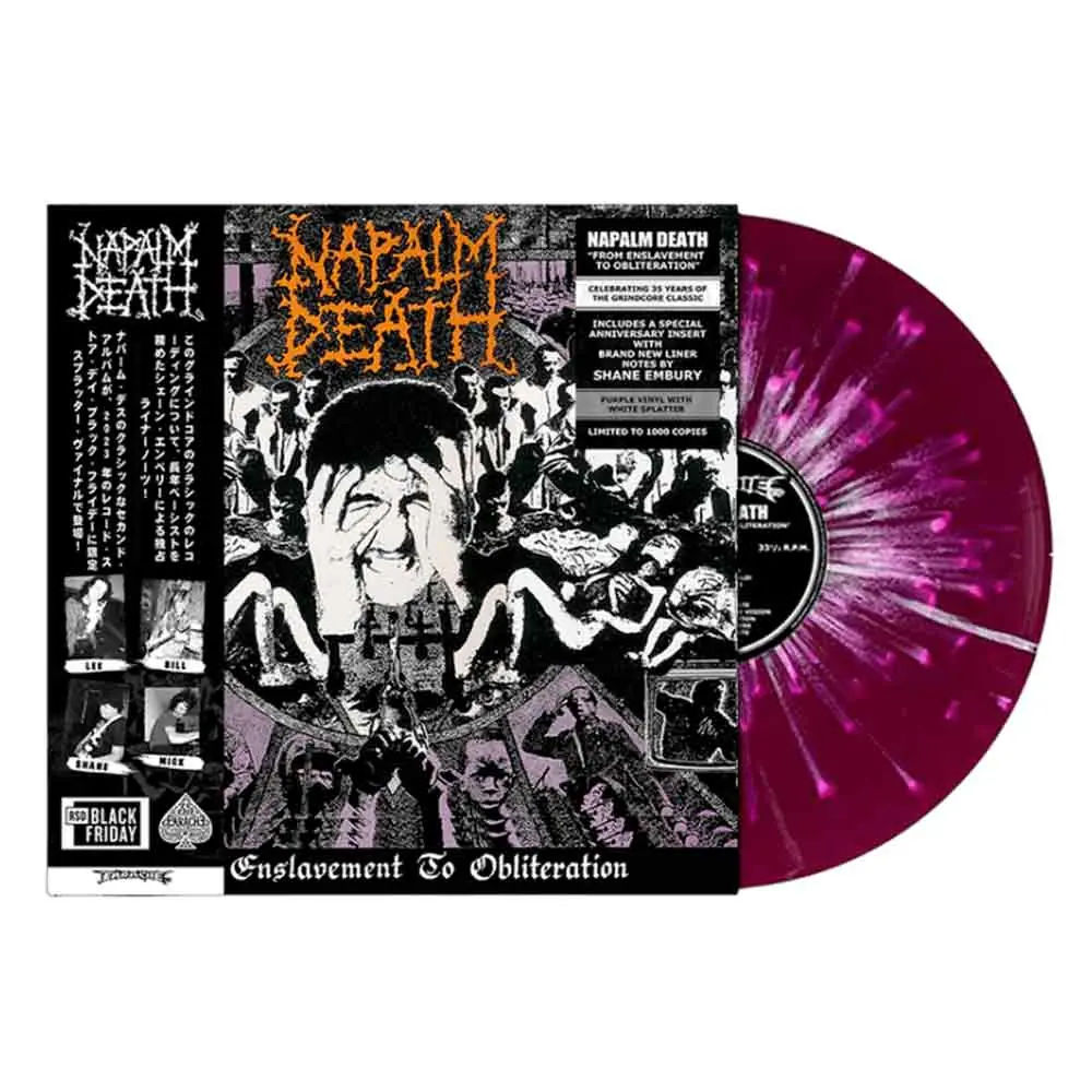 NAPALM DEATH · From Enslavement To Obliteration | PURPLE/WHITE SPLATTER LP NAPALM DEATH · From Enslavement To Obliteration | PURPLE/WHITE SPLATTER LP (Grindcore/Death Metal Vinyl)