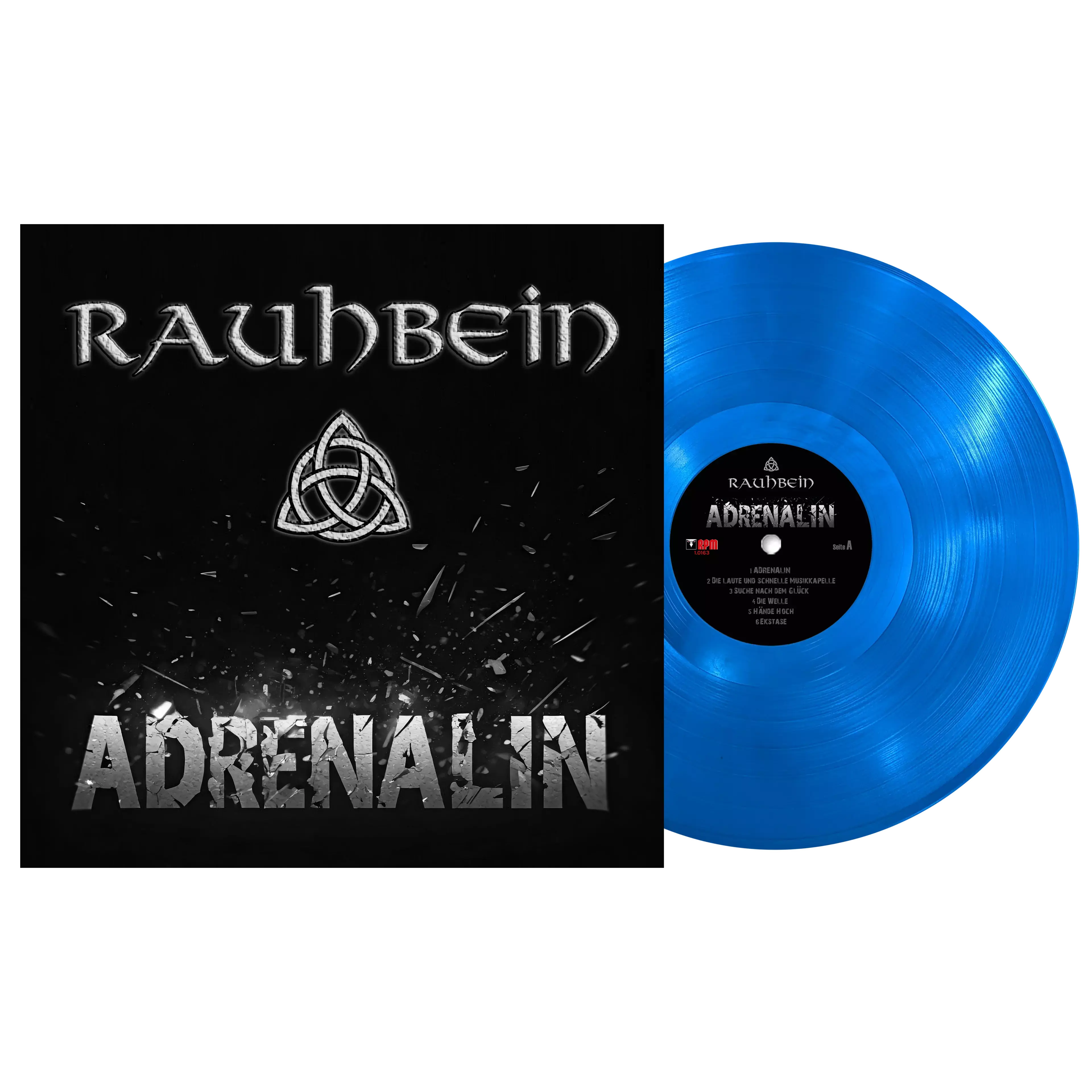 RAUHBEIN · Adrenalin | TRANSPARENT BLUE LP RAUHBEIN · Adrenalin | TRANSPARENT BLUE LP (Folk Rock Vinyl)