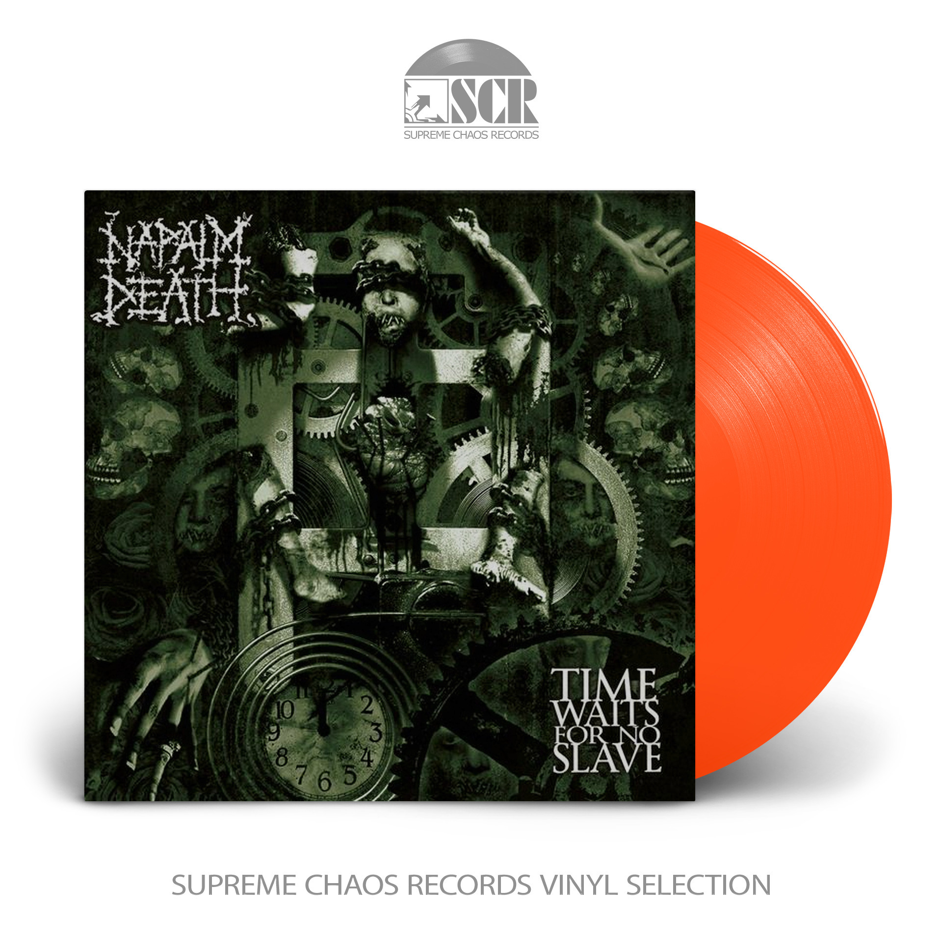 NAPALM DEATH - Time Waits For No Slave [NEON ORANGE LP]