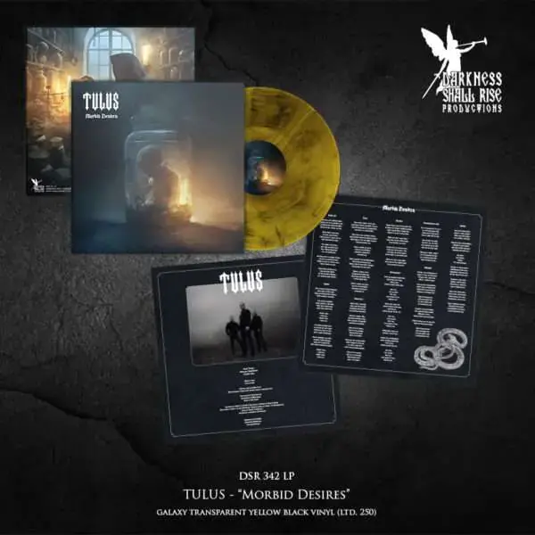 TULUS - Morbid Desires · TRANSPARENT YELLOW/BLACK GALAXY LP · Picture 2 TULUS - Morbid Desires · TRANSPARENT YELLOW/BLACK GALAXY LP (Black Metal Vinyl) · Picture 2