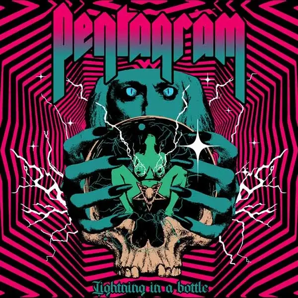 PENTAGRAM - Lightning In A Bottle · STRIPED MAGENTA/WHITE/BLUE LP PENTAGRAM - Lightning In A Bottle · STRIPED MAGENTA/WHITE/BLUE LP (Doom Metal Vinyl)