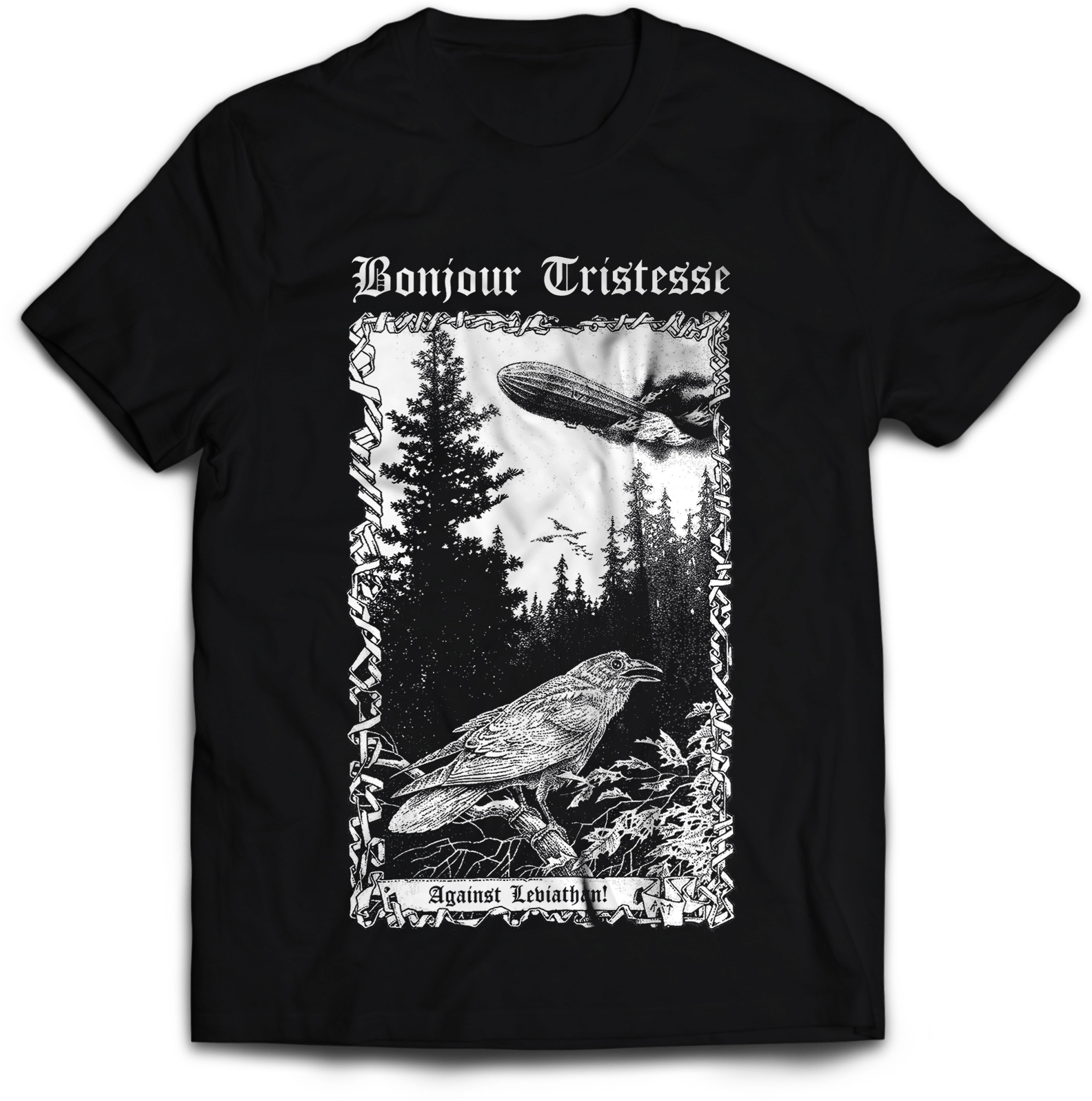 BONJOUR TRISTESSE · Against Leviathan | T-SHIRT BONJOUR TRISTESSE · Against Leviathan | T-SHIRT (Black Metal Clothes)