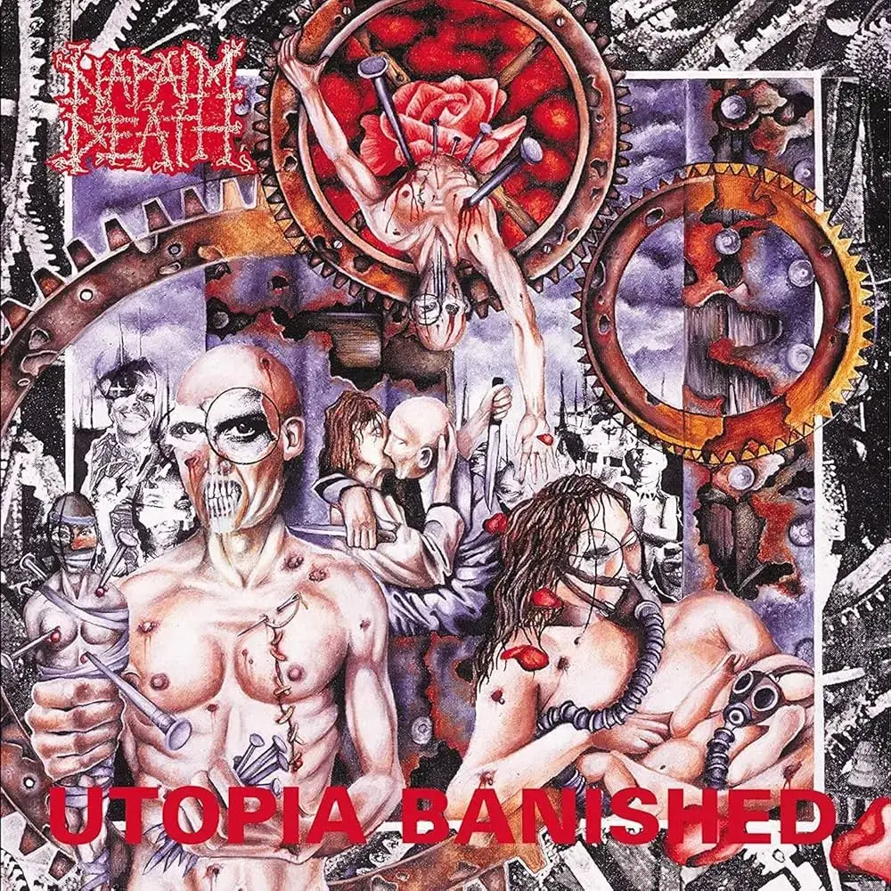 NAPALM DEATH - Utopia Banished · WHITE LP (Grindcore/Death Metal Vinyl) · Picture 1