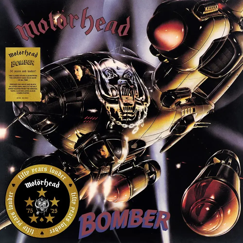 MOTÖRHEAD - Bomber (50 Years) · BLUE/BLACK SPLATTER LP (Heavy Metal Vinyl) · Bild 1