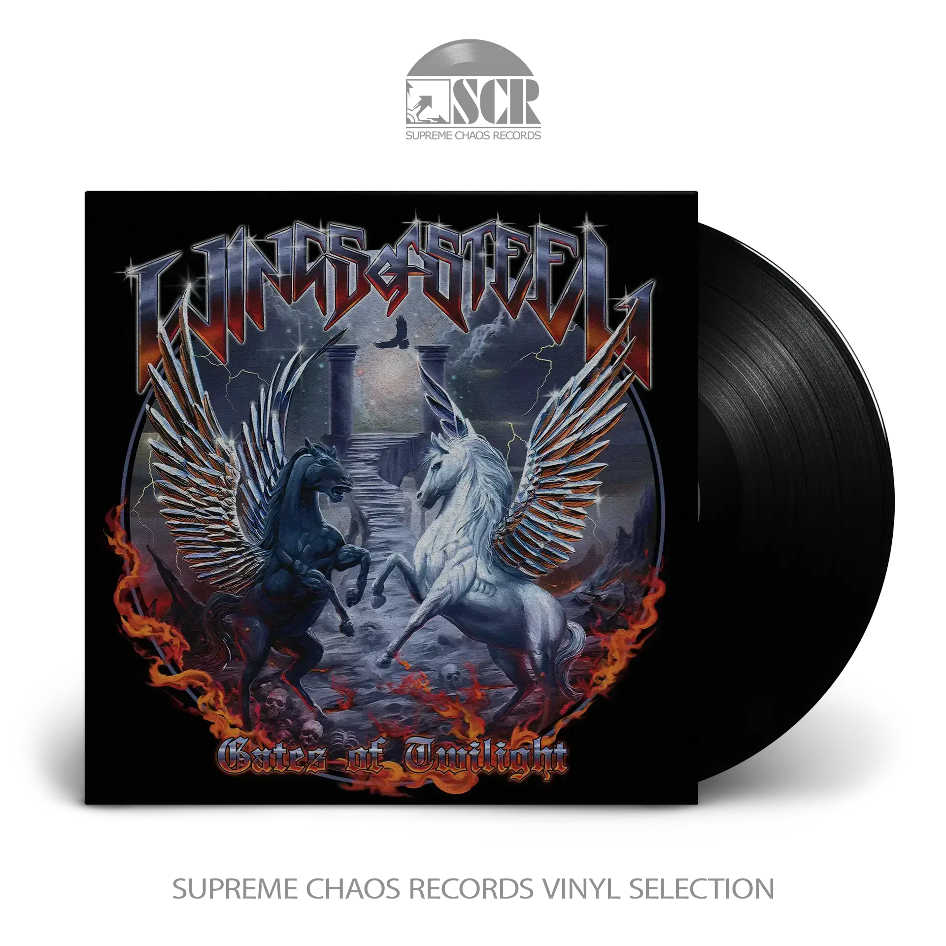 WINGS OF STEEL - Gates Of Twilight · BLACK LP (Heavy Metal Vinyl)