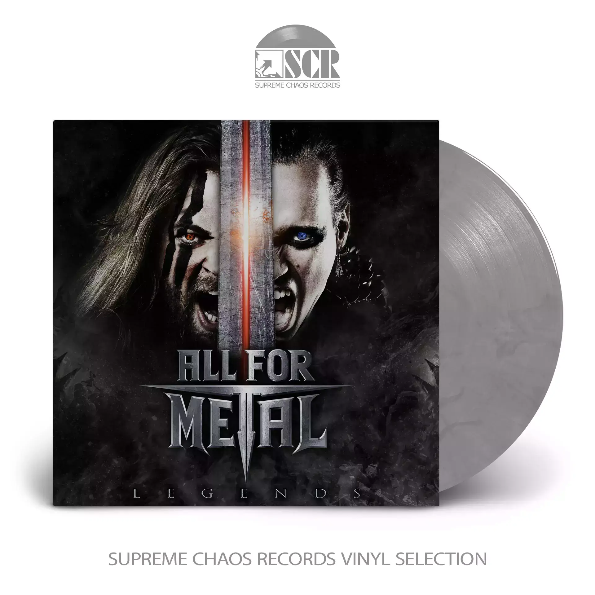 ALL FOR METAL - Legends · SILVER BLACK MARBLED LP ALL FOR METAL - Legends · SILVER BLACK MARBLED LP (Heavy Metal Vinyl)