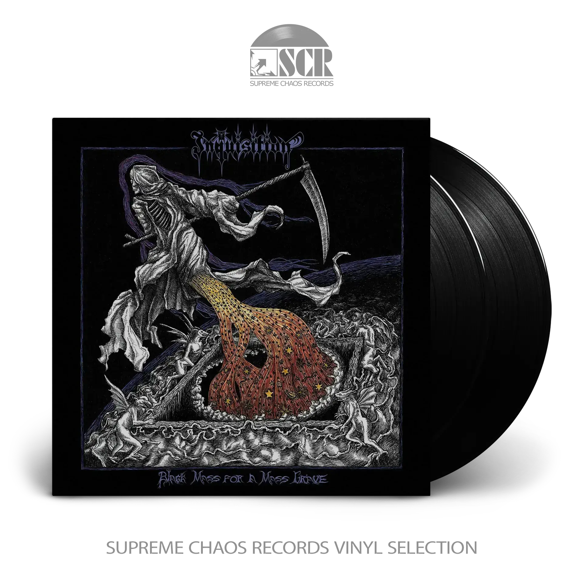 INQUISITION · Black Mass For A Mass Grave | BLACK 2LP (Black Metal Vinyl)