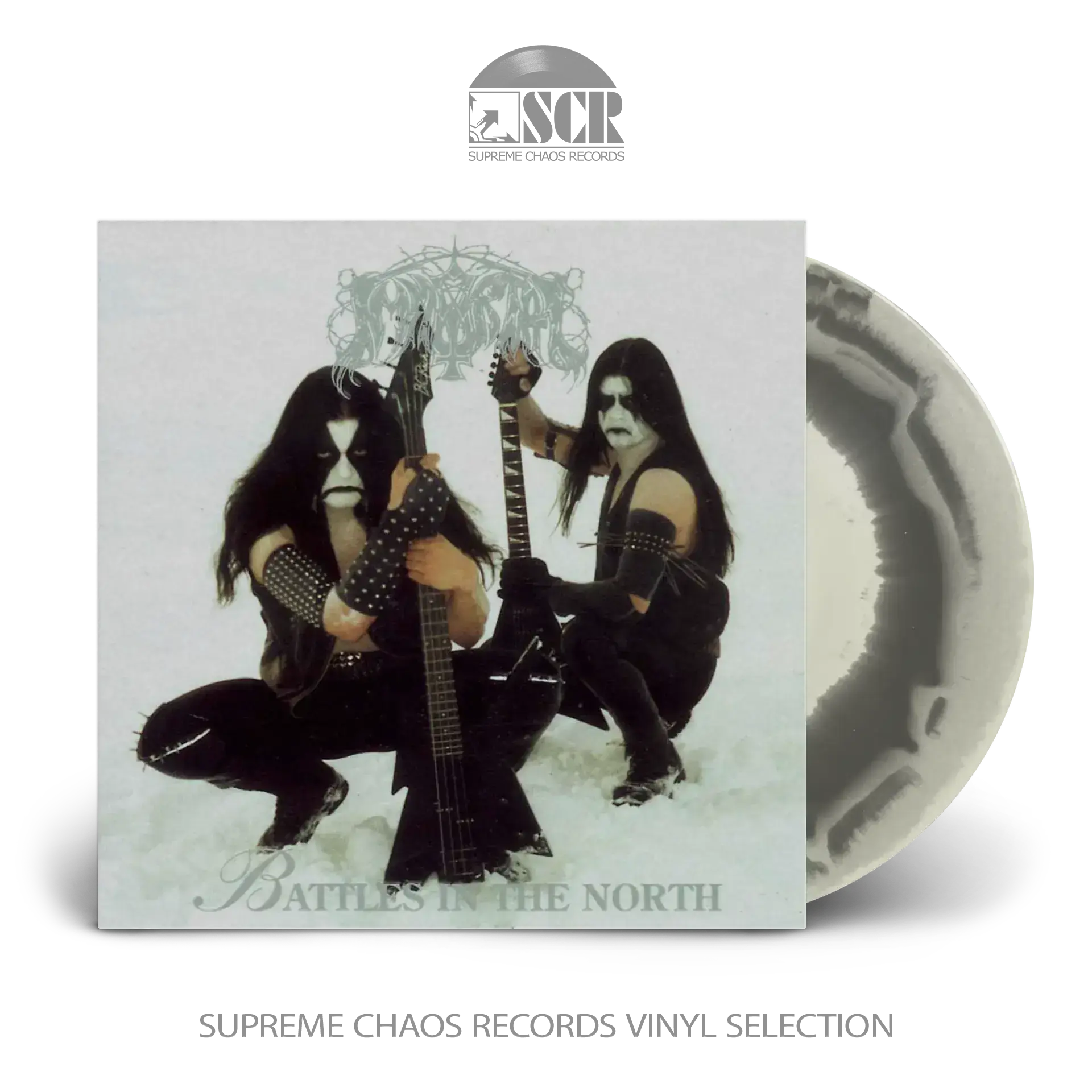 IMMORTAL - Battles In The North · BLACK/WHITE MERGE LP (Black Metal Vinyl)