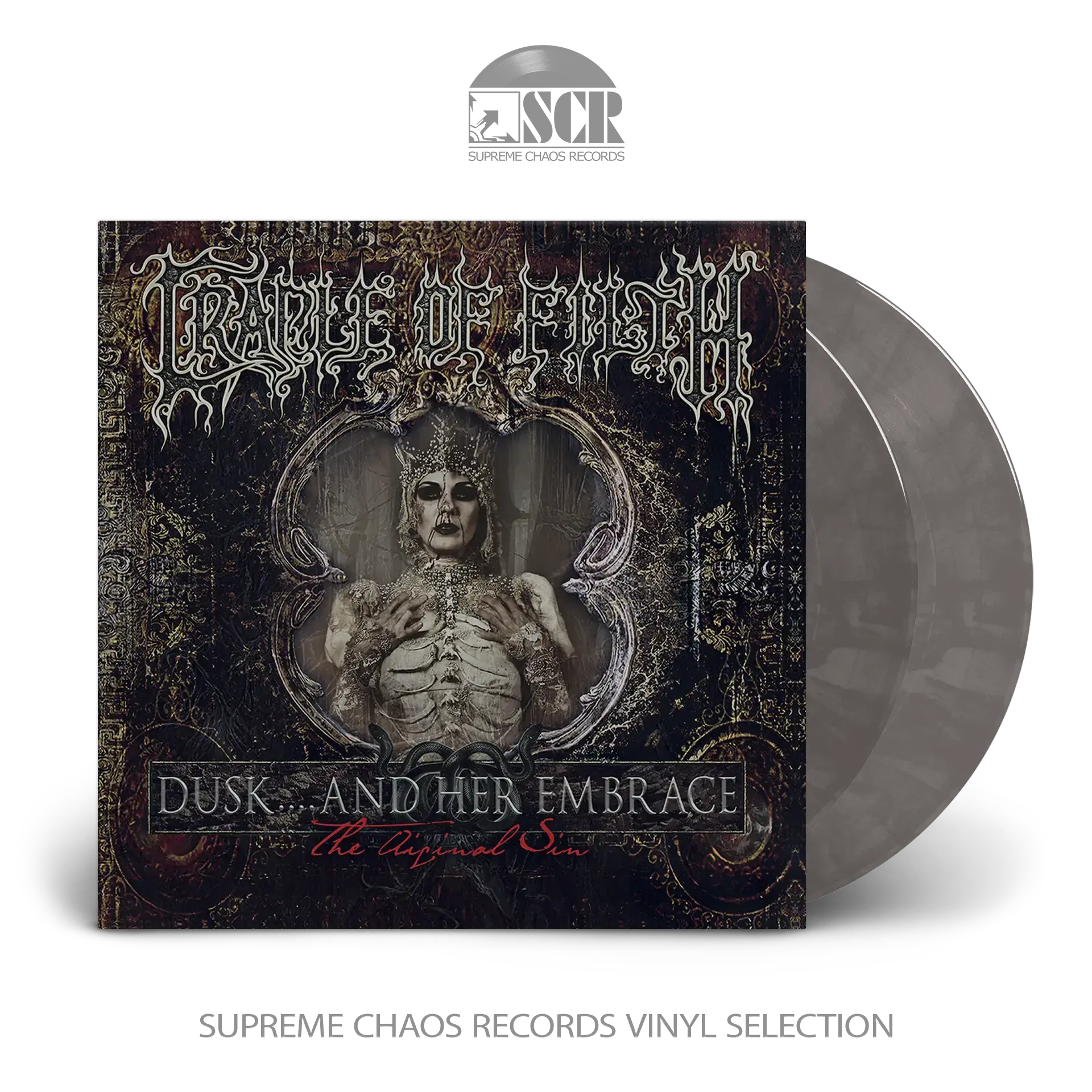 CRADLE OF FILTH - Dusk And Her Embrace (The Original Sin) · CREAM CLEAR/BLACK MARBLED 2LP
