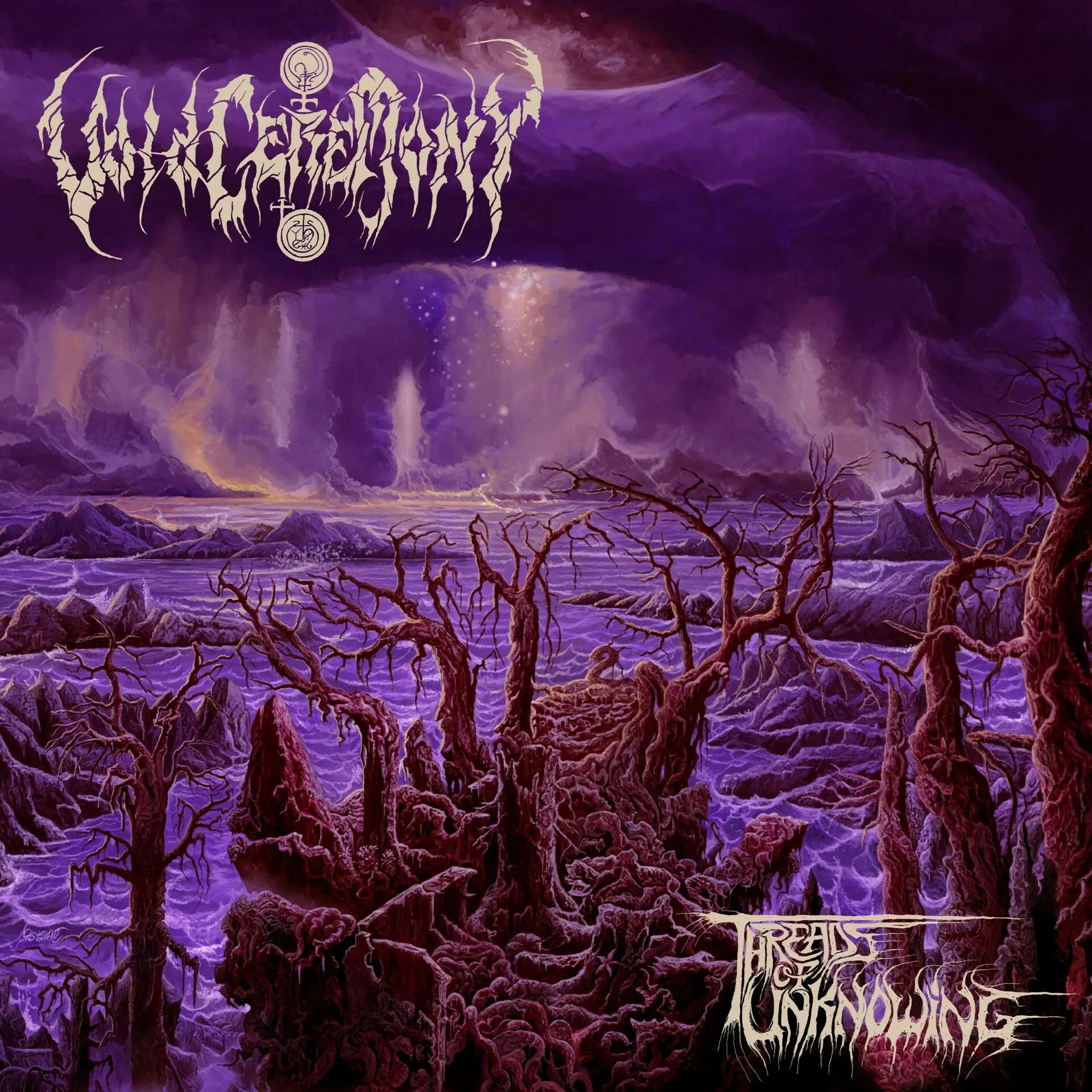 VOIDCEREMONY - Threads Of Unknowing · VIOLET/ BLACK SPLATTER LP · Picture 1 VOIDCEREMONY - Threads Of Unknowing · VIOLET/ BLACK SPLATTER LP (Death Metal Vinyl) · Picture 1