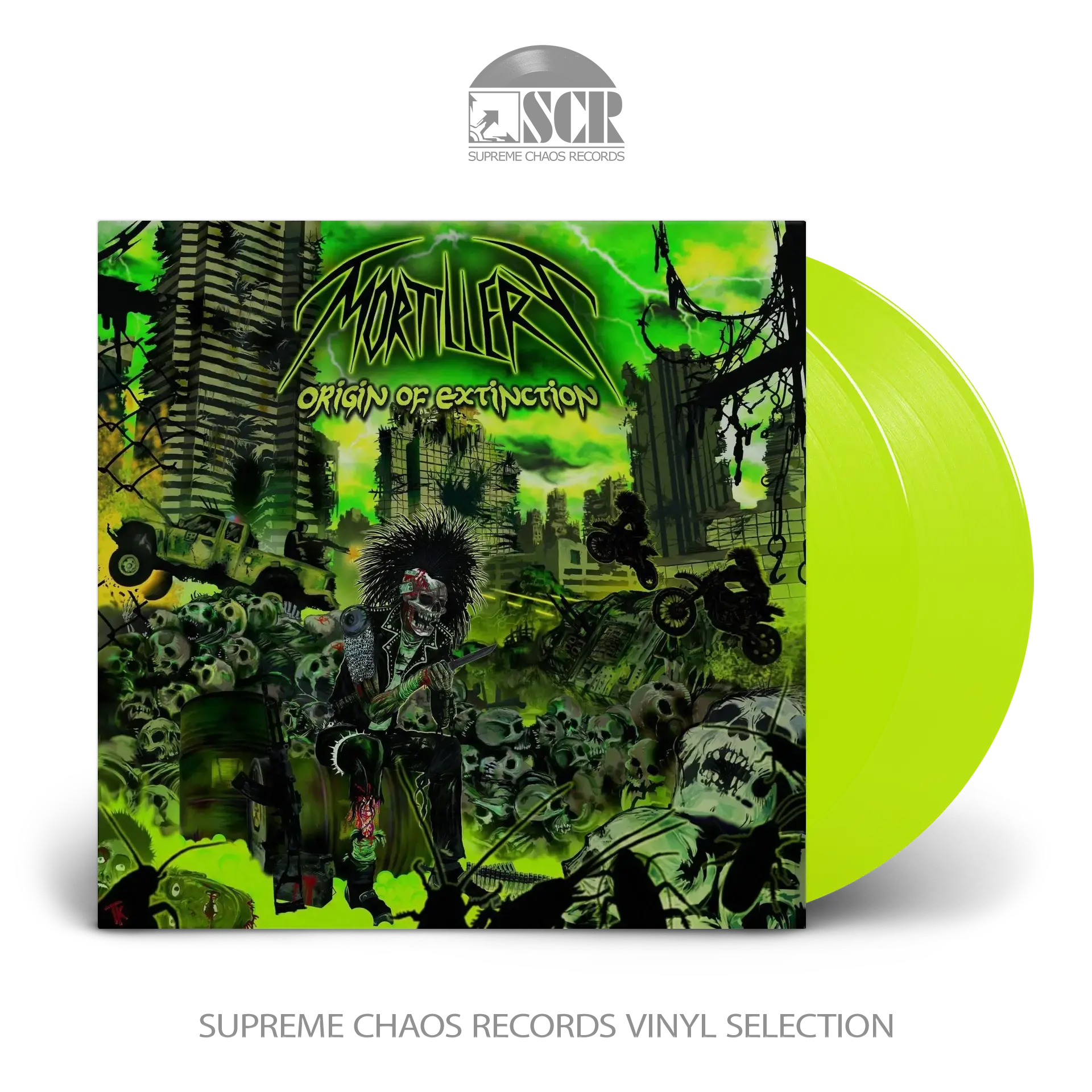 MORTILLERY · Origin Of Extinction | YELLOW 2LP (Thrash Metal Vinyl)