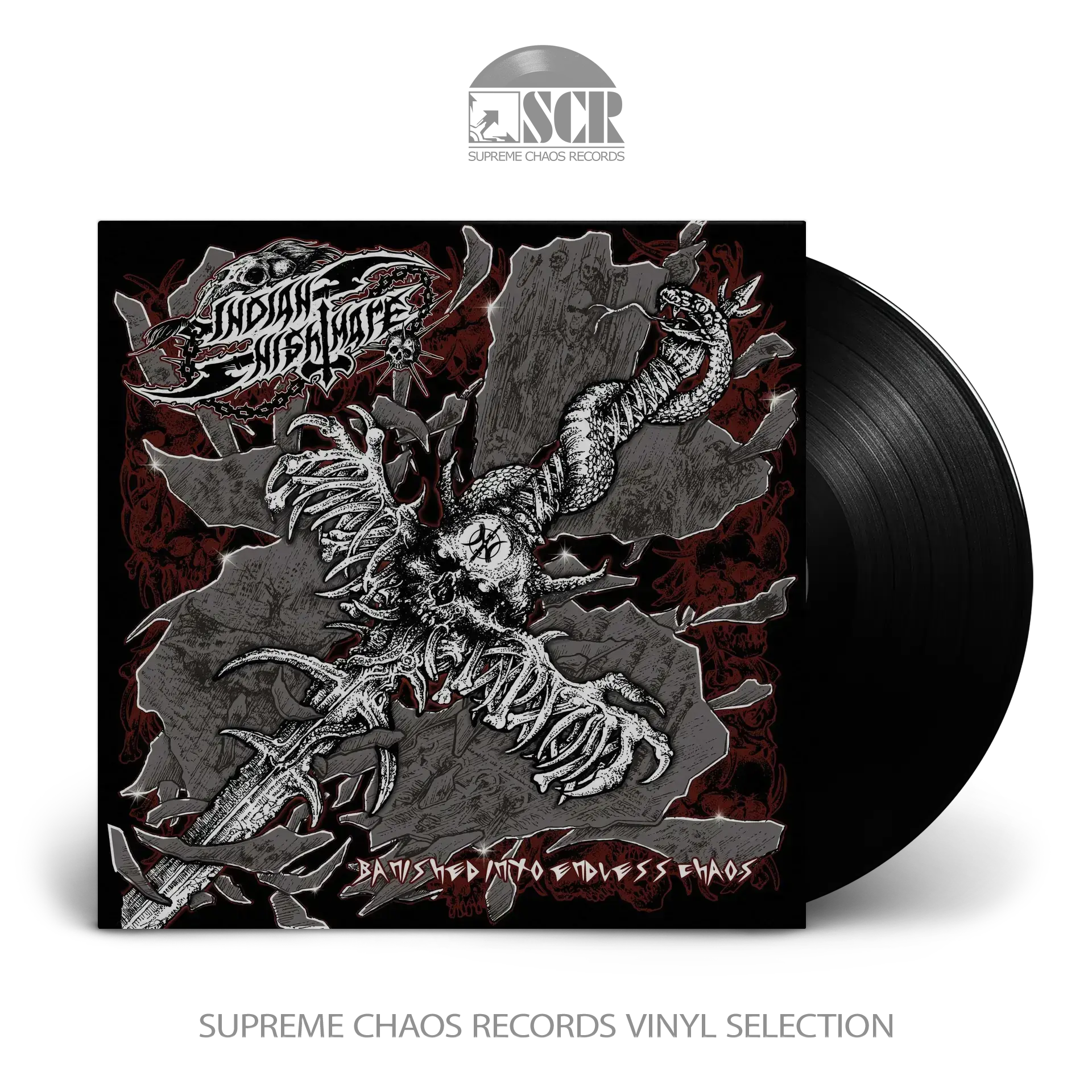 INDIAN NIGHTMARE - Banished into Endless Chaos · BLACK LP INDIAN NIGHTMARE - Banished into Endless Chaos · BLACK LP (Heavy Metal Vinyl)