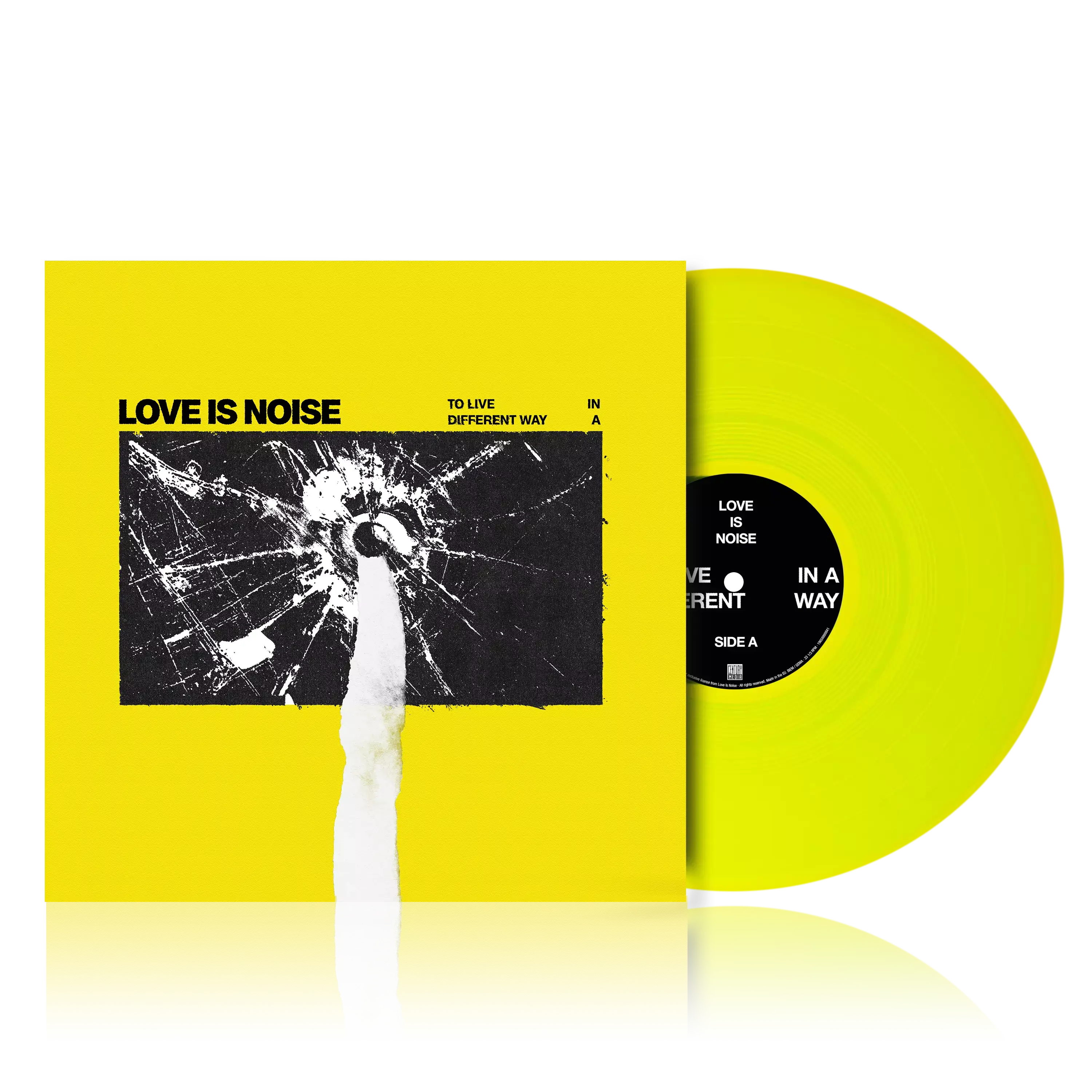LOVE IS NOISE - To Live In A Different Way · NEON YELLOW LP LOVE IS NOISE - To Live In A Different Way · NEON YELLOW LP (Alternative Pop Metal Vinyl)