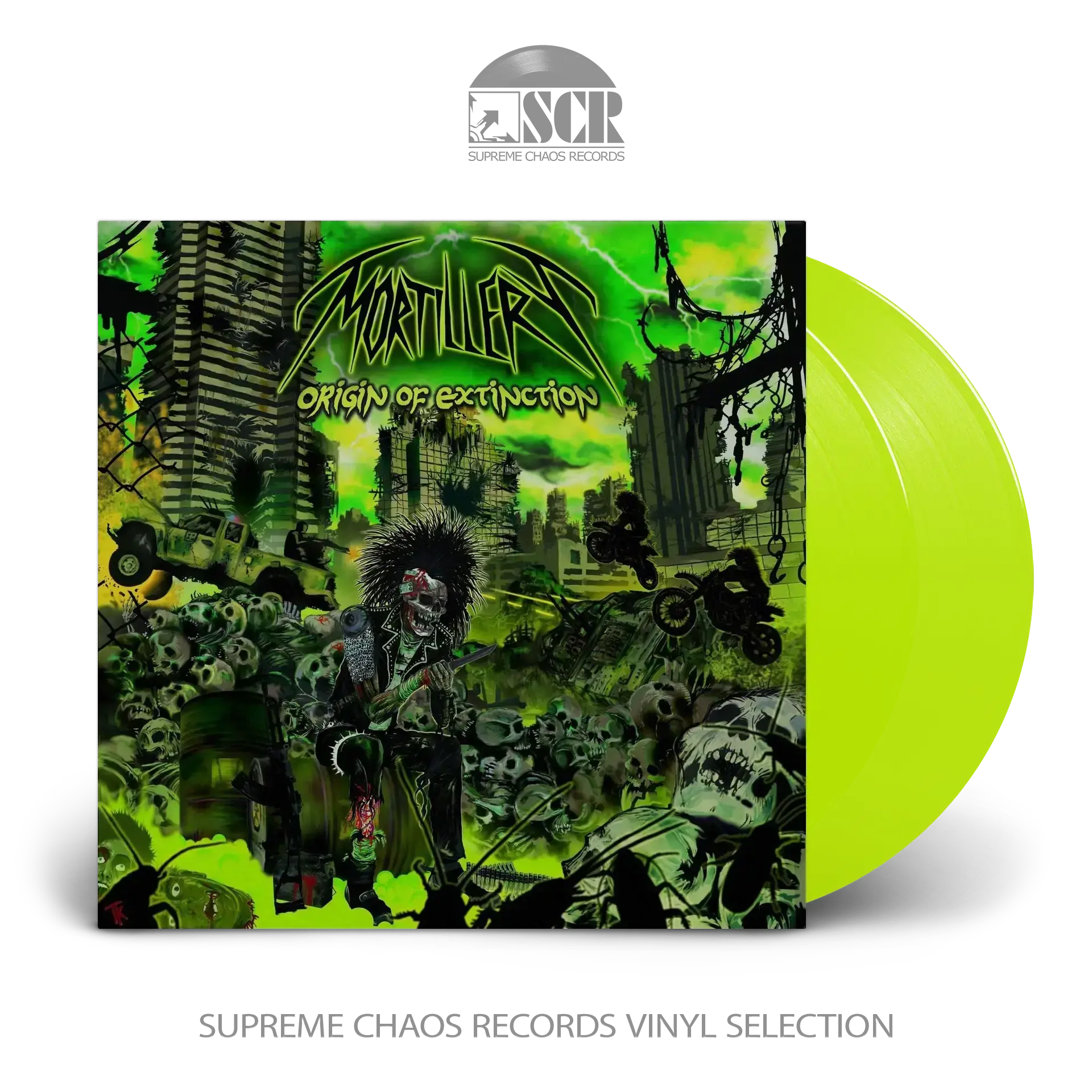 MORTILLERY · Origin Of Extinction | YELLOW 2LP (Thrash Metal Vinyl)