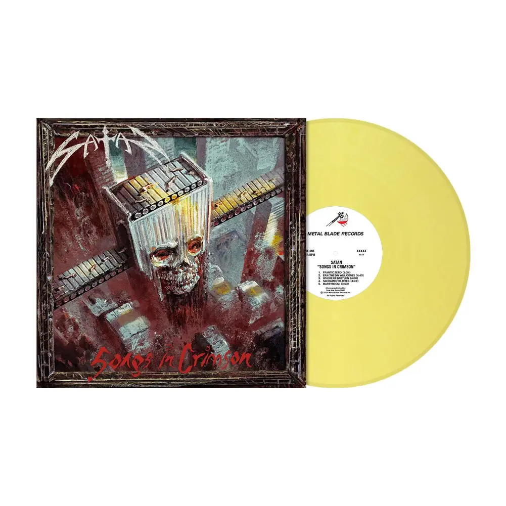SATAN - Songs in Crimson · PALE YELLOW MARBLED LP SATAN - Songs in Crimson · PALE YELLOW MARBLED LP (Heavy Metal Vinyl)