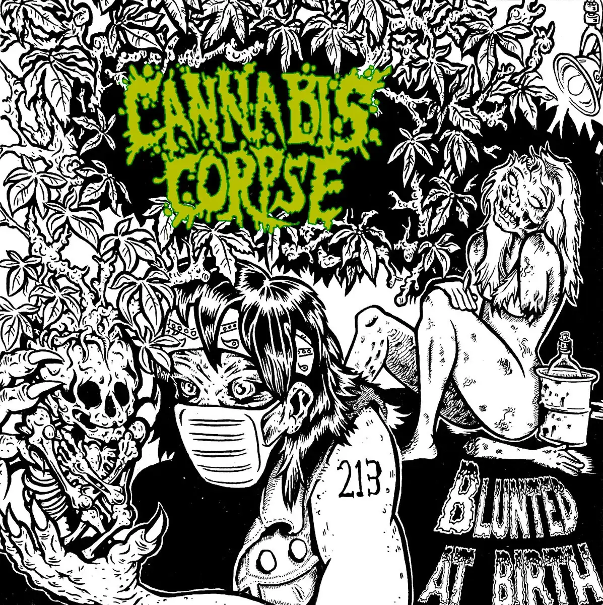 CANNABIS CORPSE - Blunted At Birth · NEON GREEN LP (Death Metal Vinyl) · Picture 1