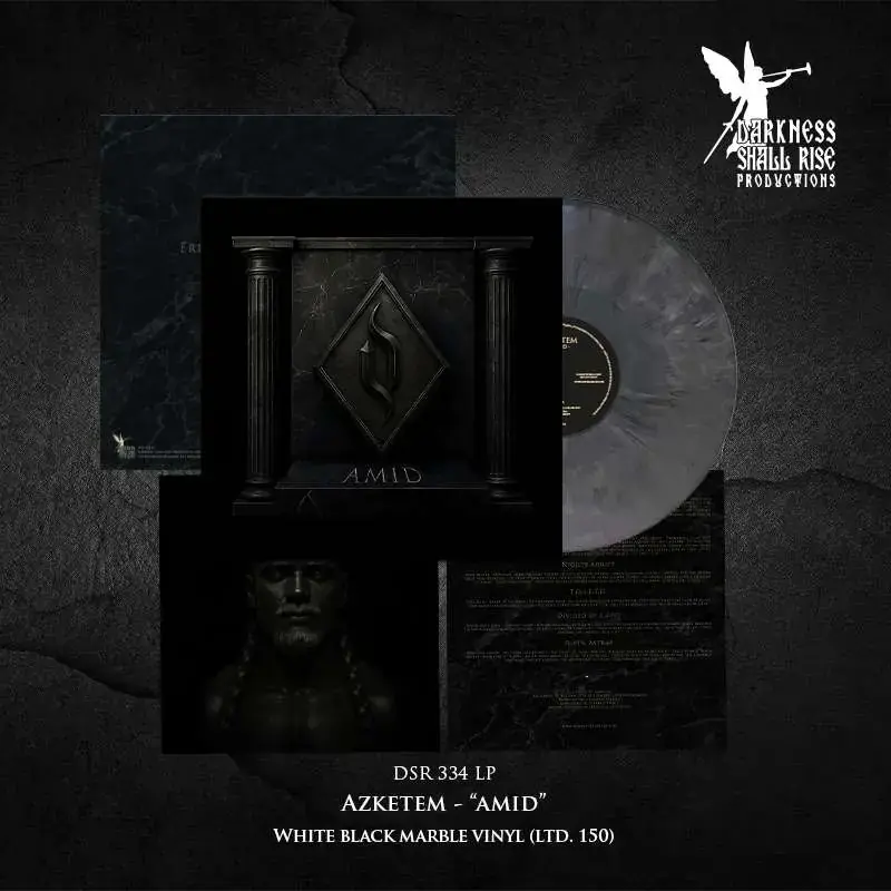 AZKETEM - AMID - All Metal Is Dead · WHITE/BLACK MARBLE LP (Black Metal Vinyl) · Picture 2