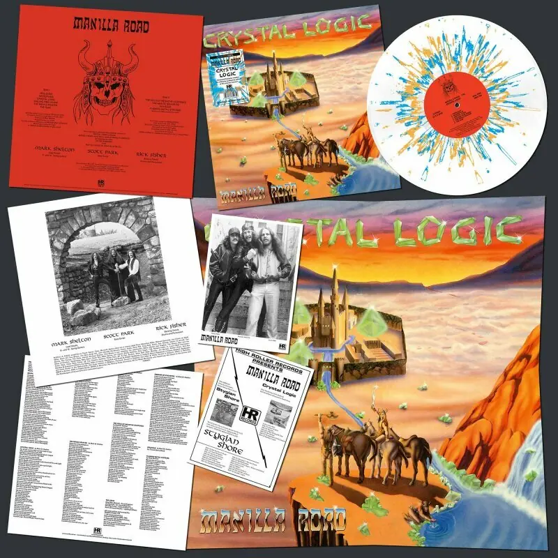MANILLA ROAD - Crystal Logic · WHITE/ORANGE/BLUE SPLATTER LP (Heavy Metal Vinyl)