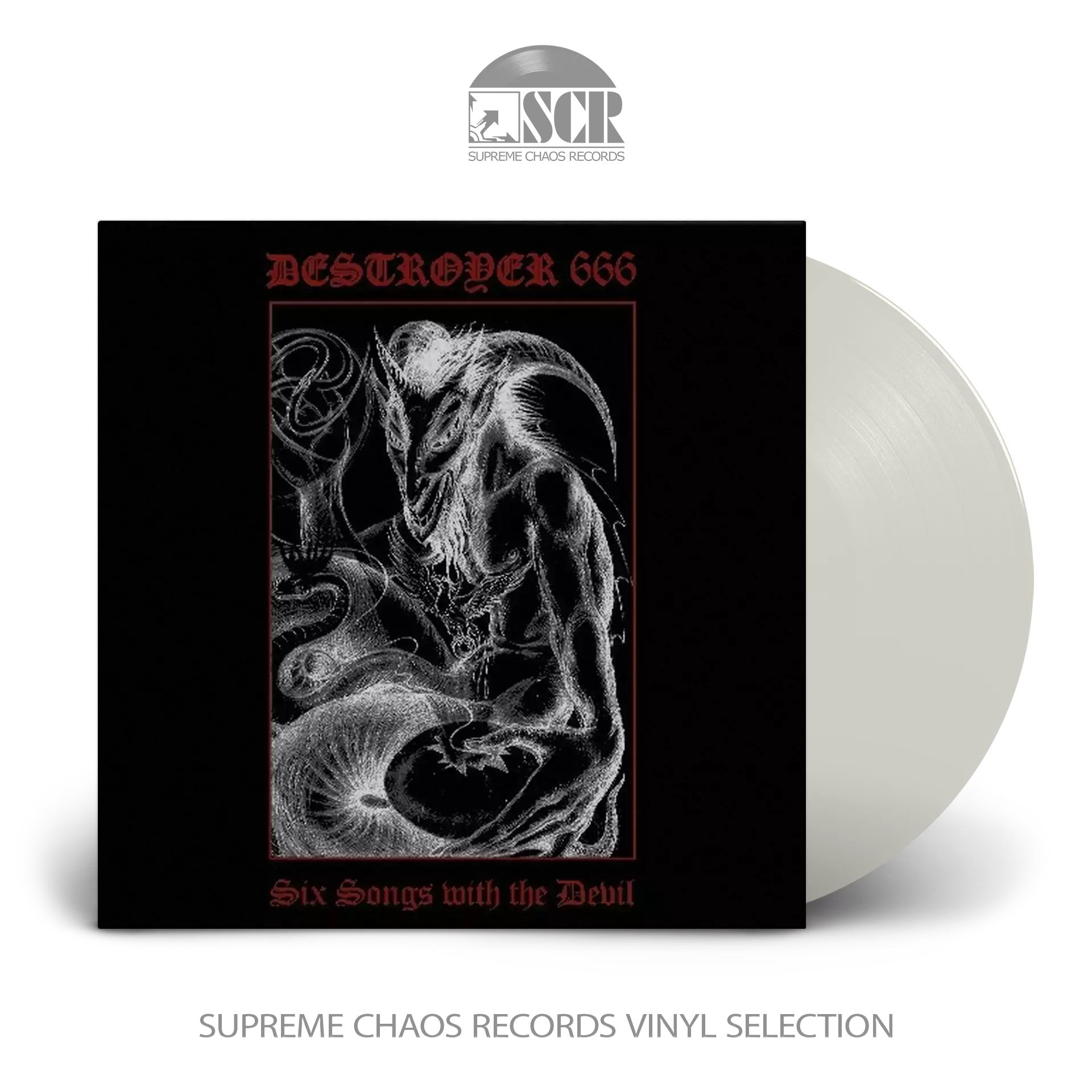 DESTRÖYER 666 · Six Songs with the Devil | GLASS TRANSPARENT LP (Black Metal Vinyl)