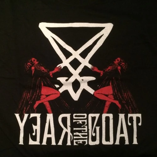 YEAR OF THE GOAT · Angel's Necropolis | BLACK/RED TS-S (Doom Metal Clothes)