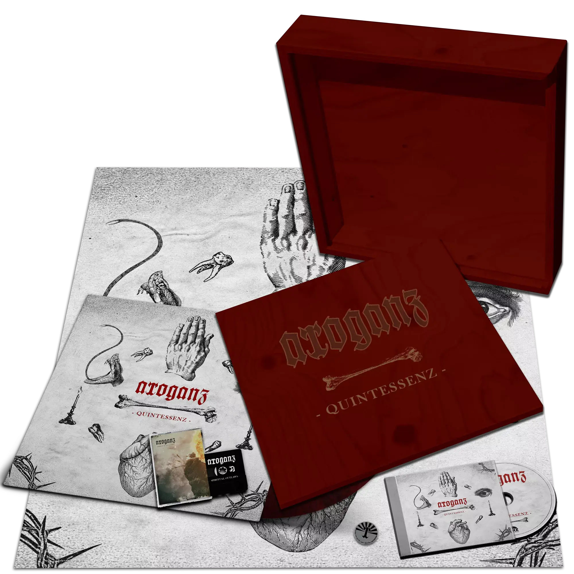 ARROGANZ · Quintessenz | WOODEN BOX SET (Death Metal/Doom Metal Vinyl)