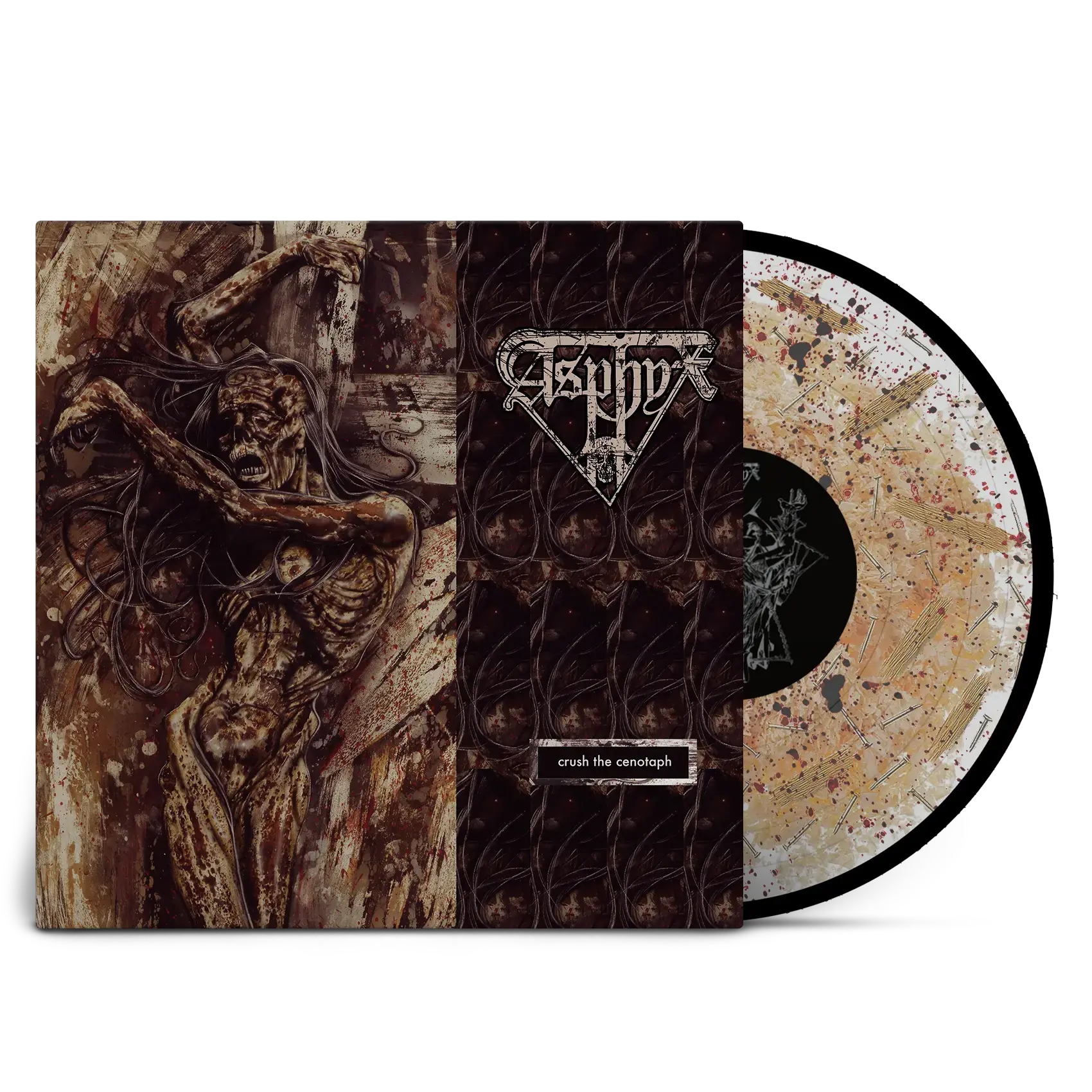 ASPHYX - Crush The Cenotaph · BLOOD WOOD NAILS LP (Death Metal Vinyl)