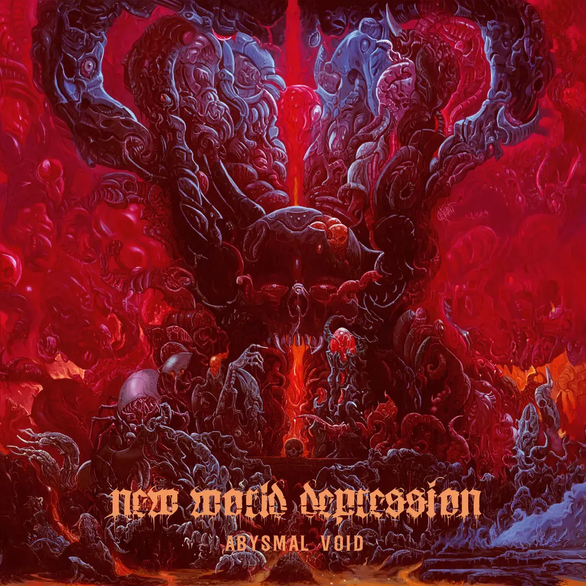NEW WORLD DEPRESSION - Abysmal Void · ORANGE/BLACK LP (Death Metal Vinyl) · Picture 1