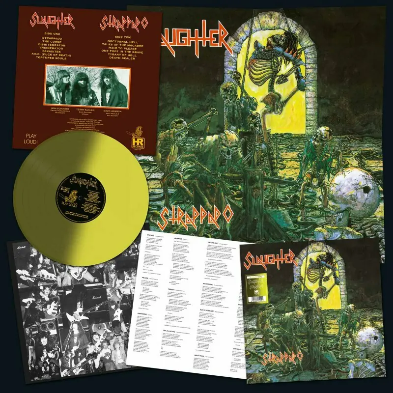 SLAUGHTER · Strappado - Remix | SWAMP GREEN/PISS YELLOW LP SLAUGHTER · Strappado - Remix | SWAMP GREEN/PISS YELLOW LP (Death Metal Vinyl)