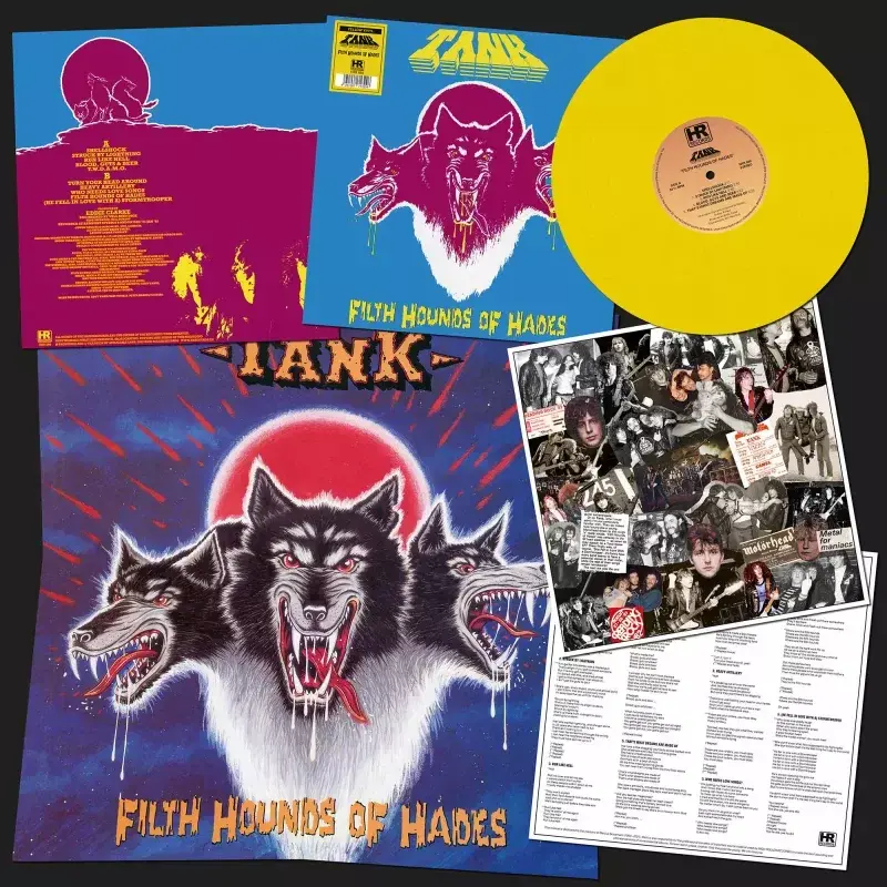 TANK · Filth Hounds of Hades | YELLOW LP (Heavy Metal Vinyl)