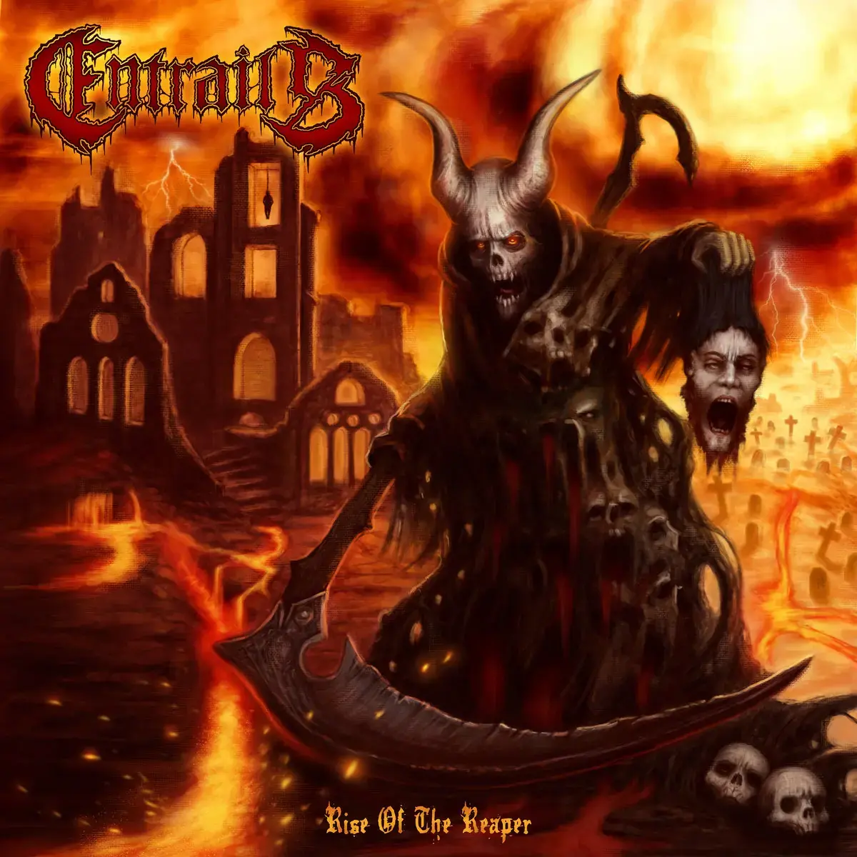 ENTRAILS - Rise Of The Reaper · BLACK LP (Death Metal Vinyl) · Picture 1