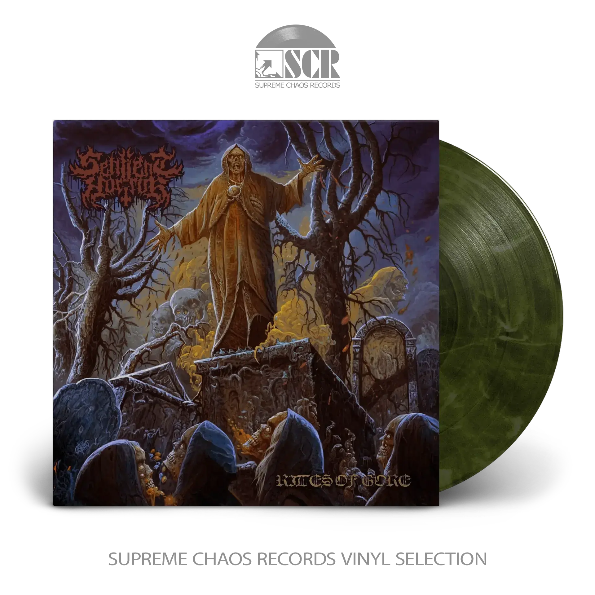 SENTIENT HORROR - Rites Of Gore · YELLOW/BLACK LP SENTIENT HORROR - Rites Of Gore · YELLOW/BLACK LP (Death Metal Vinyl)