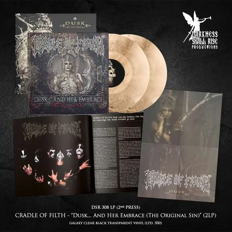 CRADLE OF FILTH - Dusk And Her Embrace (The Original Sin) · CLEAR/BLACK GALAXY 2LP (Gothic Metal/Black Metal Vinyl)