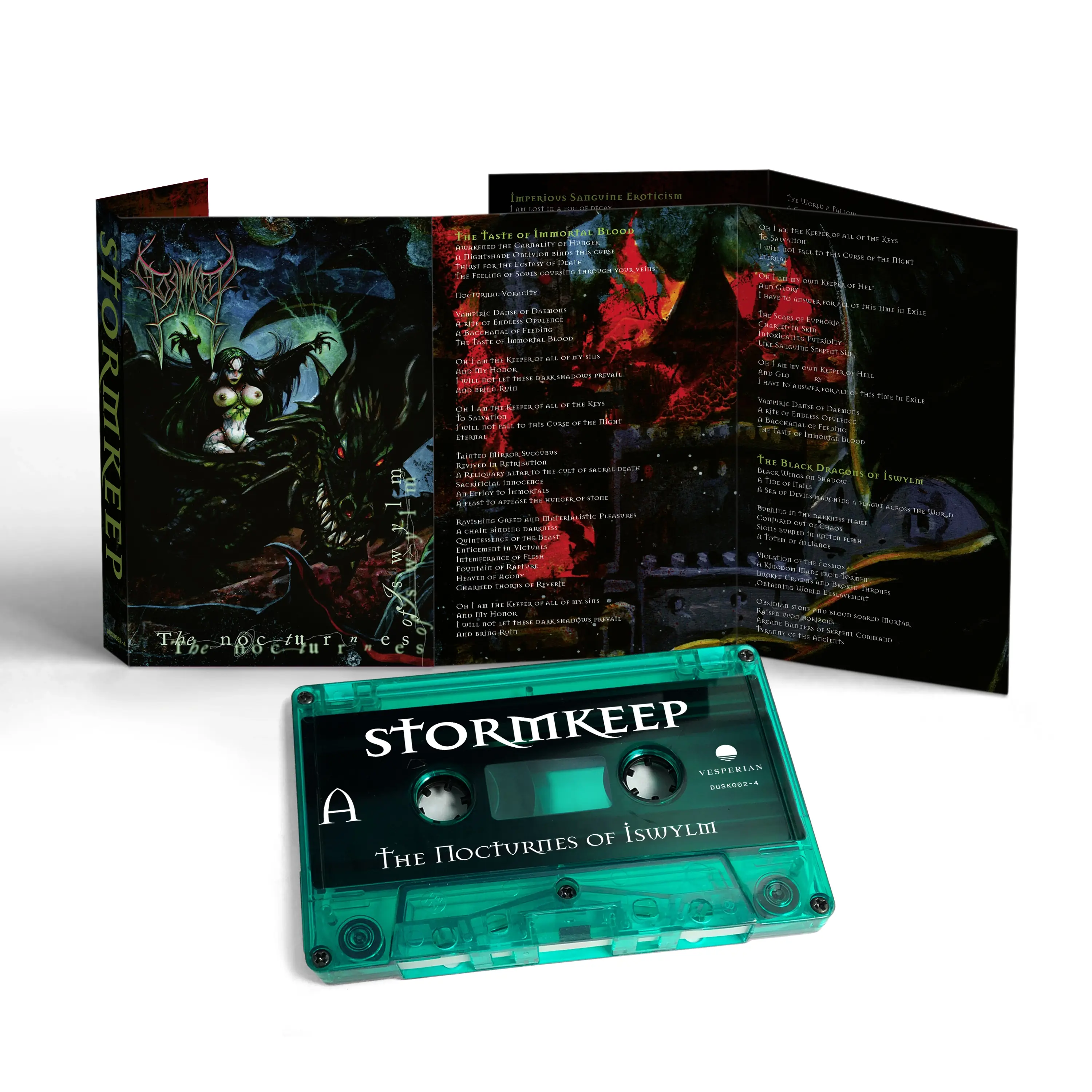 STORMKEEP · The Nocturnes Of Iswylm | CLEAR GREEN TAPE (Black Metal Tapes)