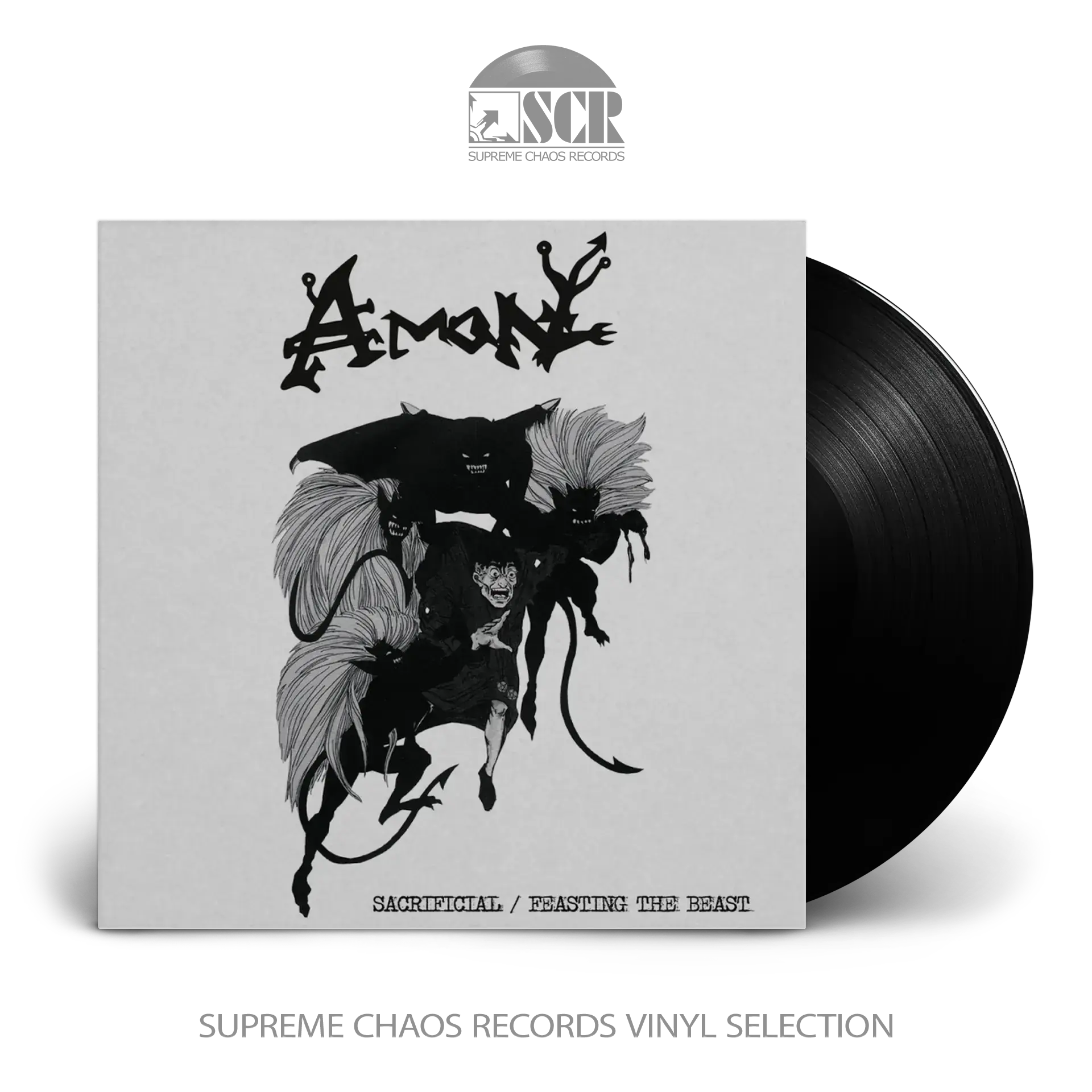 AMON - Sacrificial / Feasting The Beast · BLACK LP AMON - Sacrificial / Feasting The Beast · BLACK LP (Death Metal Vinyl)