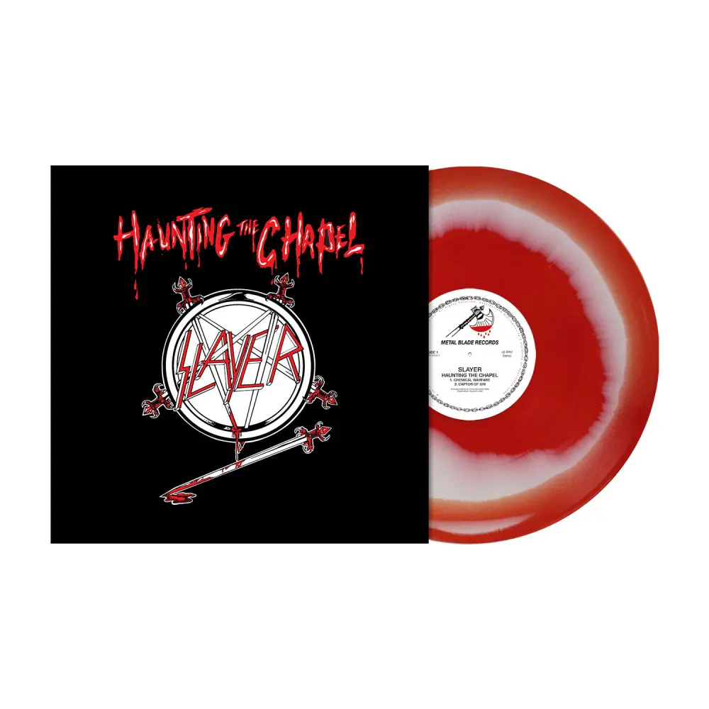 SLAYER - Haunting The Chapel · RED/WHITE LP SLAYER - Haunting The Chapel · RED/WHITE LP (Thrash Metal Vinyl)